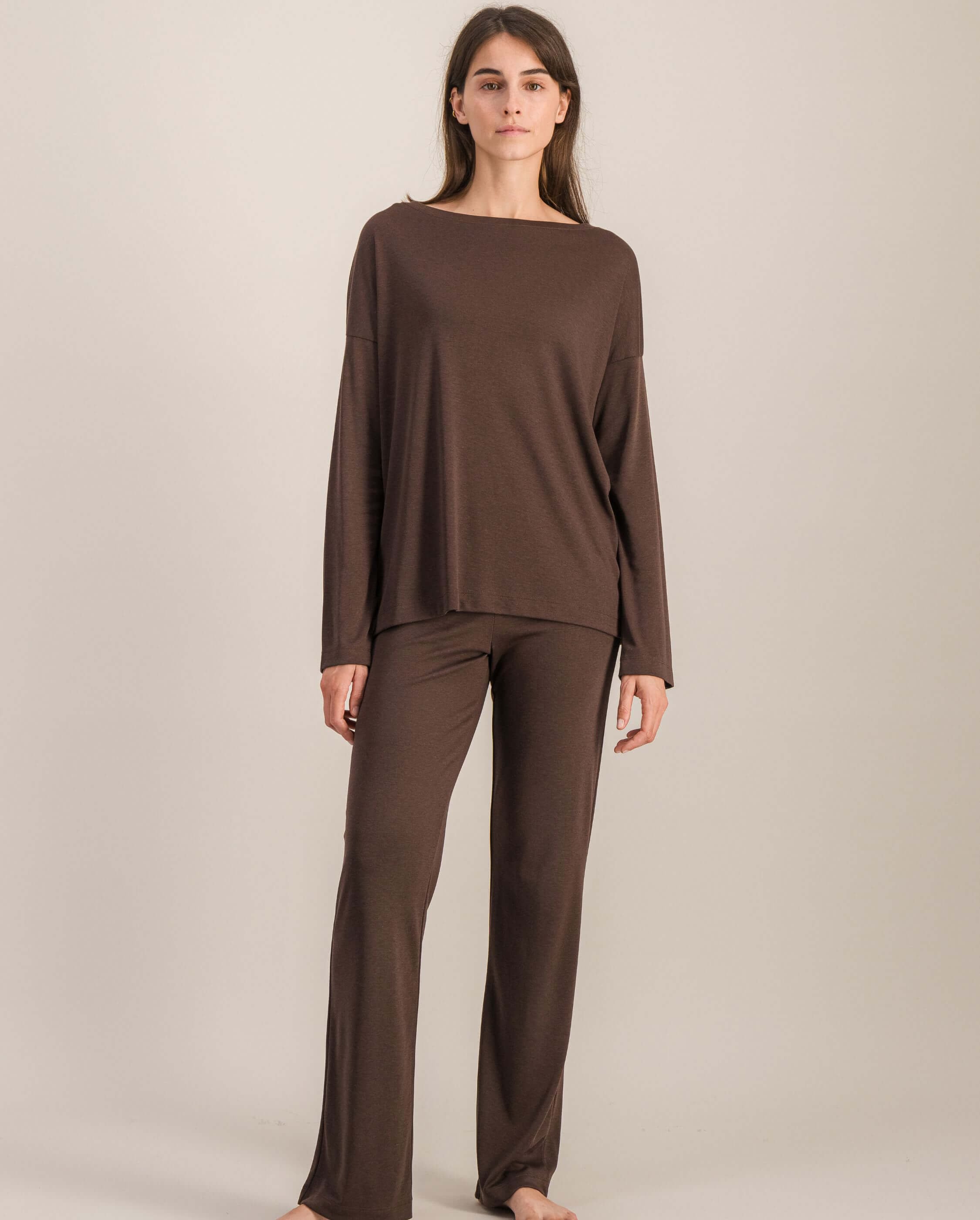 Women's pajama top, chocolate ANGARDE Brown