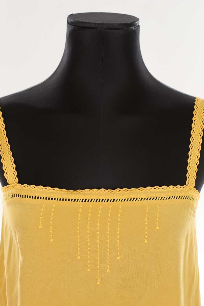 Azawood sleeveless top SEZANE - Seconde main Yellow