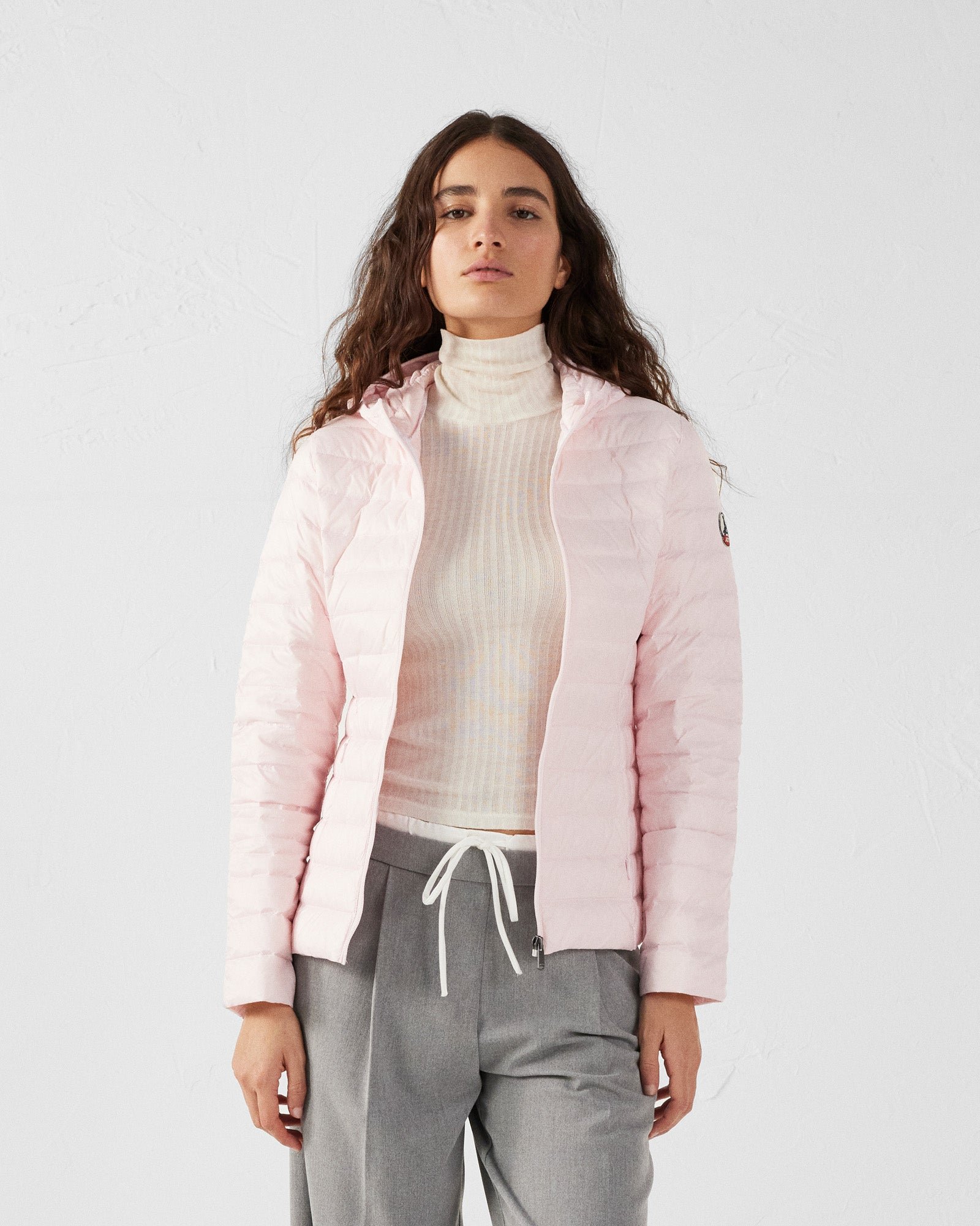 Lightweight hooded puffer jacket Cloe JOTT Pink