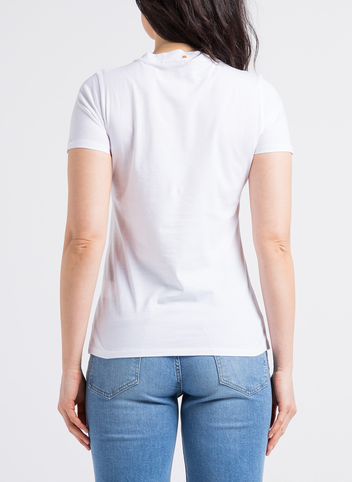 Straight screen-printed cotton T-shirt BOSS White