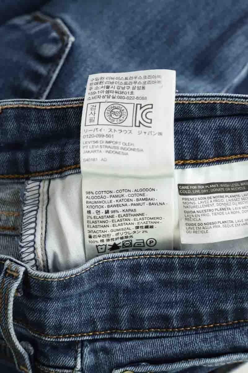 Cotton skinny jeans LEVI'S - Seconde main Blue