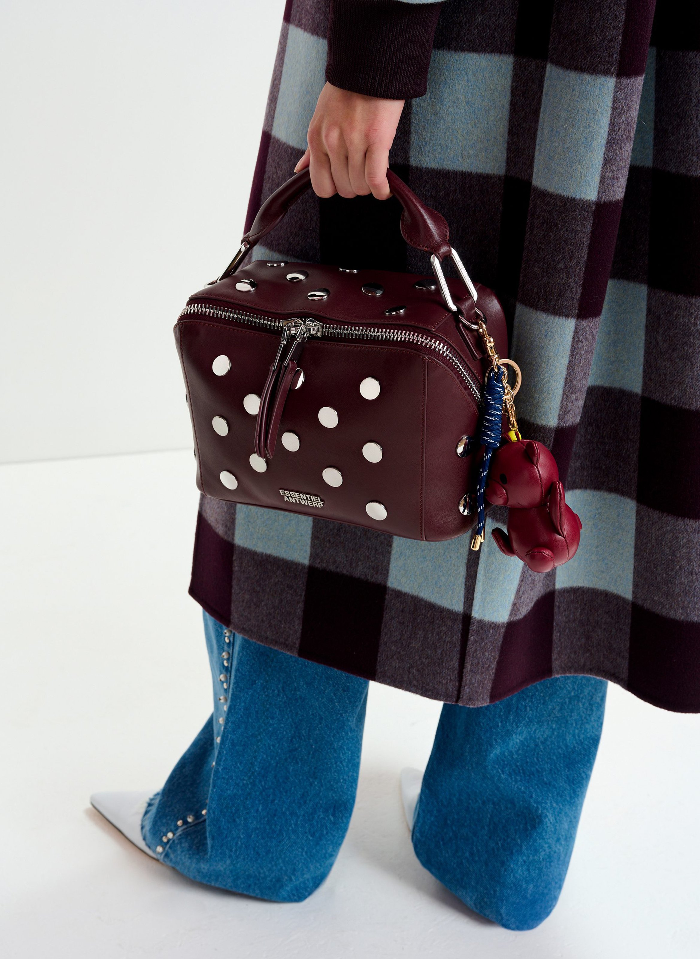 Sac bandoulière en cuir ESSENTIEL ANTWERP Rouge