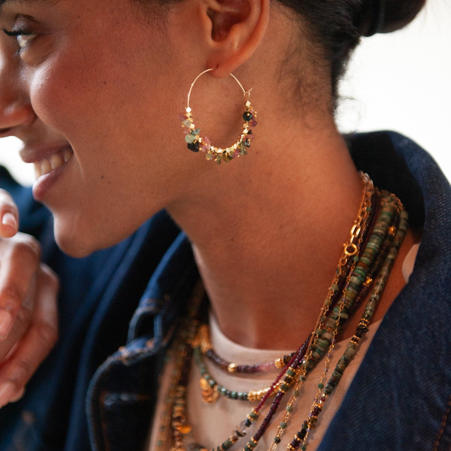 Jingle bells hoop earrings - Charlotte L'ATELIER DES DAMES Golden