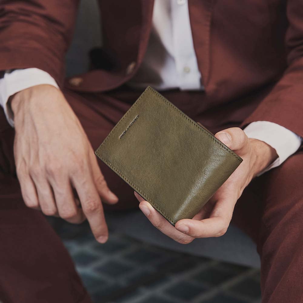 Babylon leather wallet PIQUADRO Brown