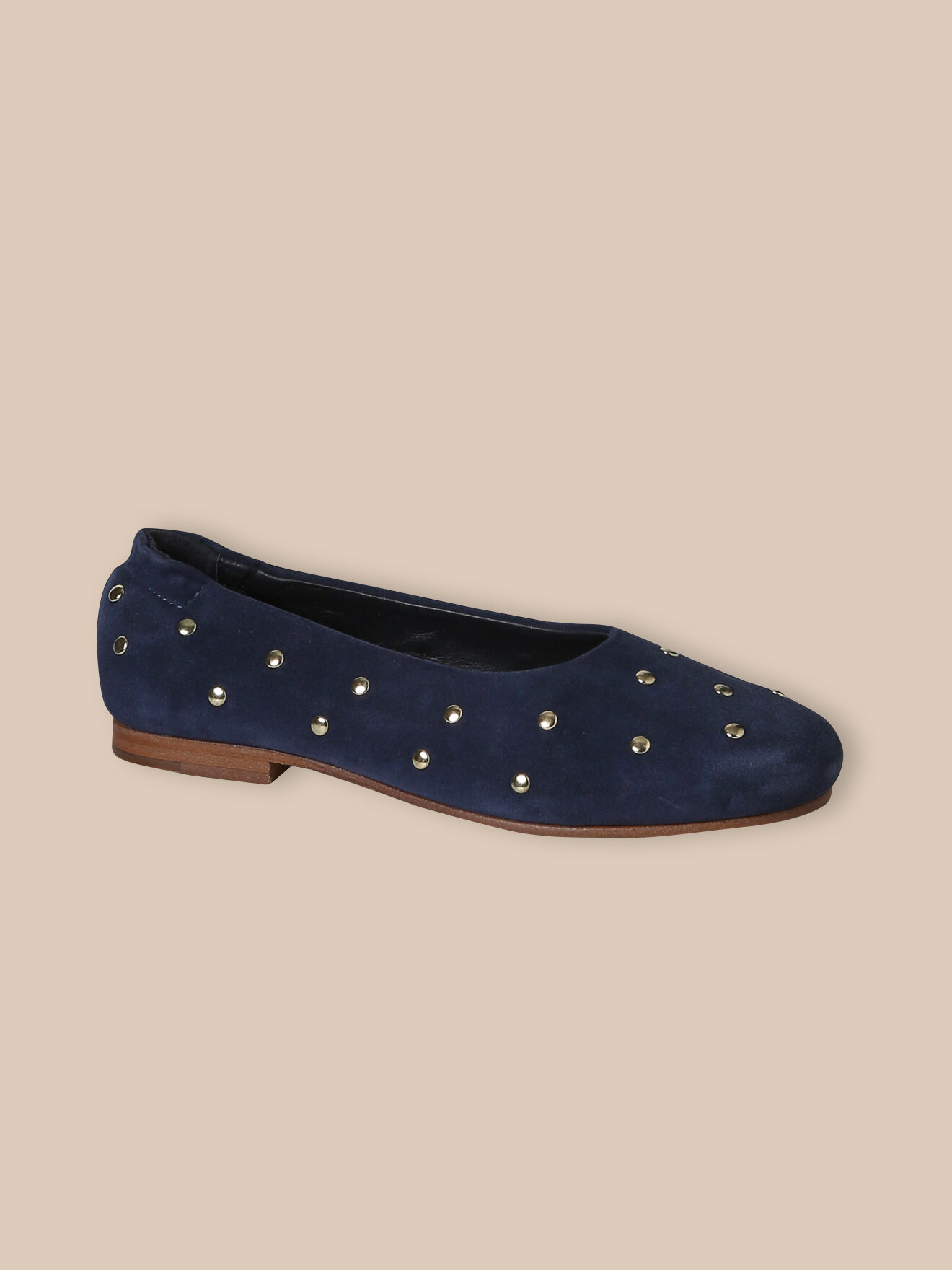 Studded leather ballet flats CYRILLUS