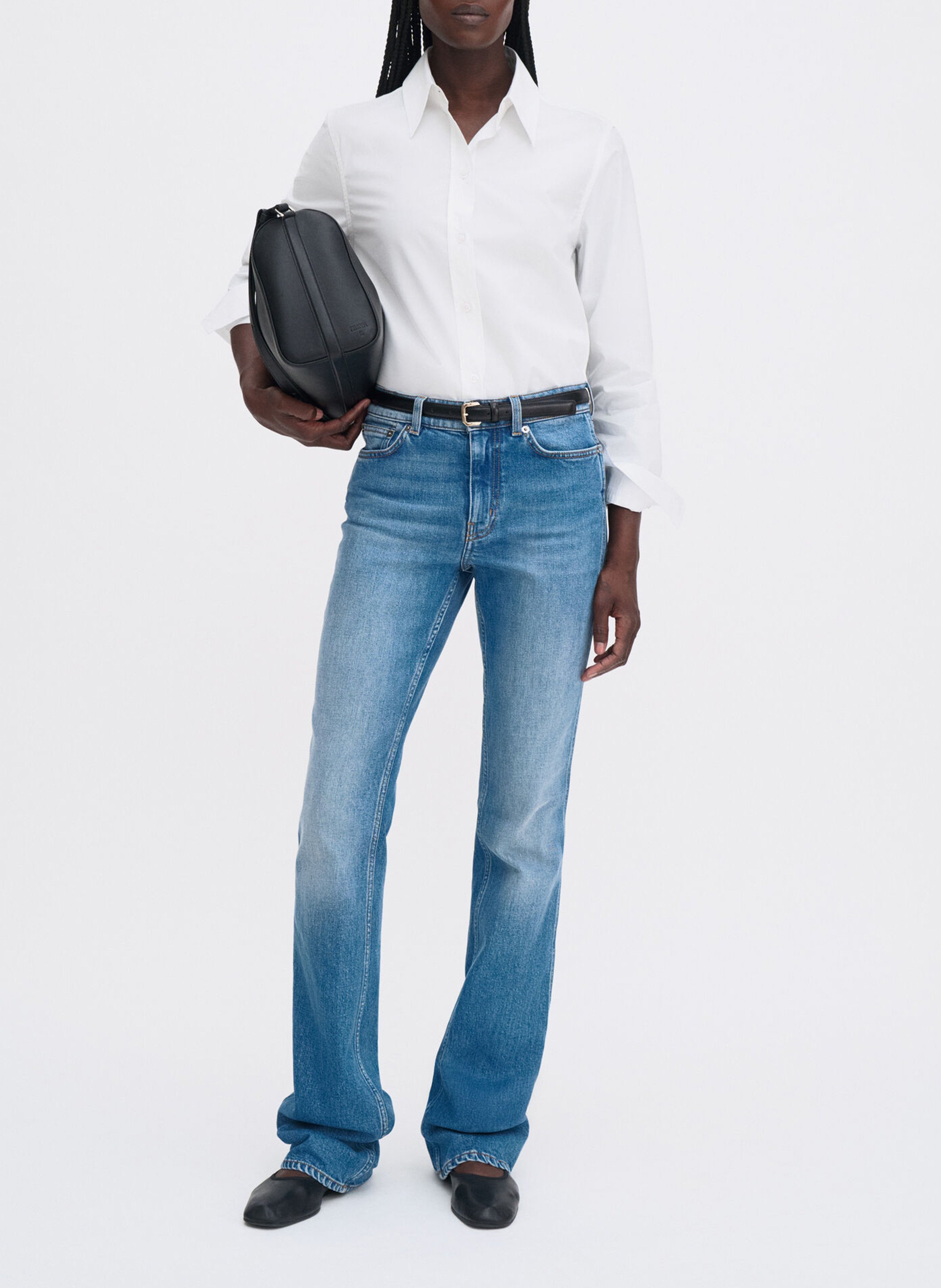 Chemise col classique manches contrastantes en coton FILIPPA K White