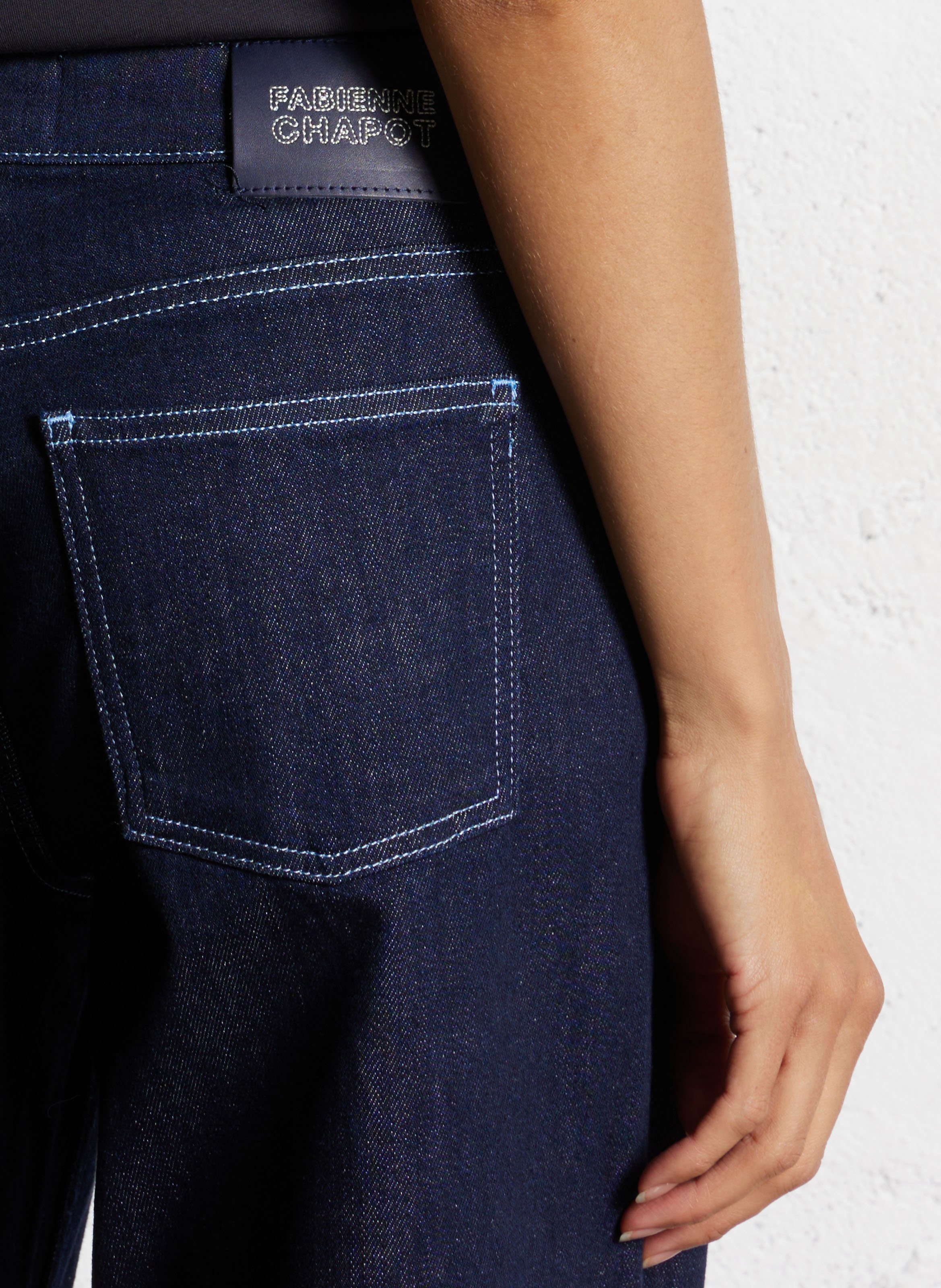 Gekleurde straight-fit jeans met 5 zakken FABIENNE CHAPOT Blauw