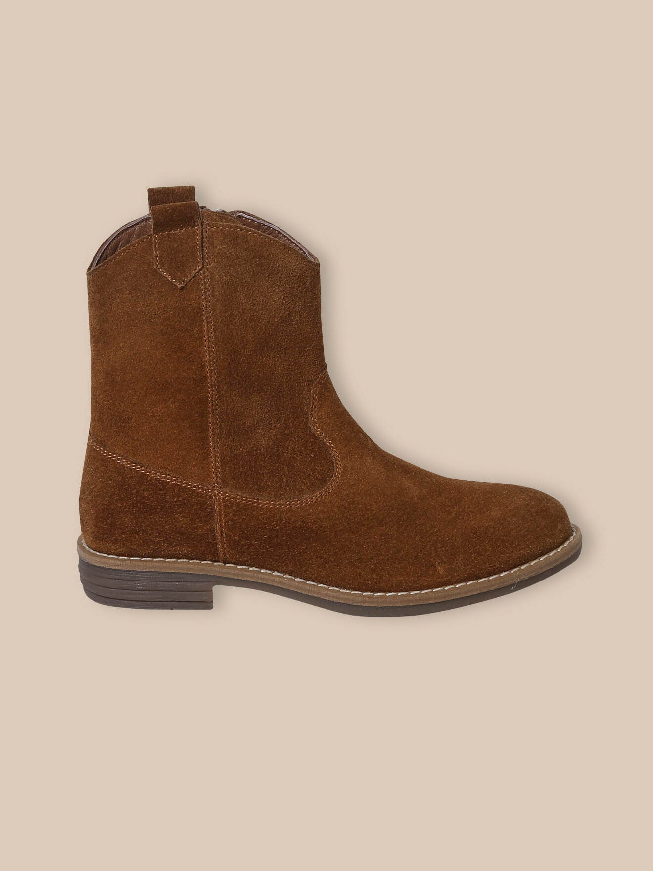 Western suede leather boots CYRILLUS Brown