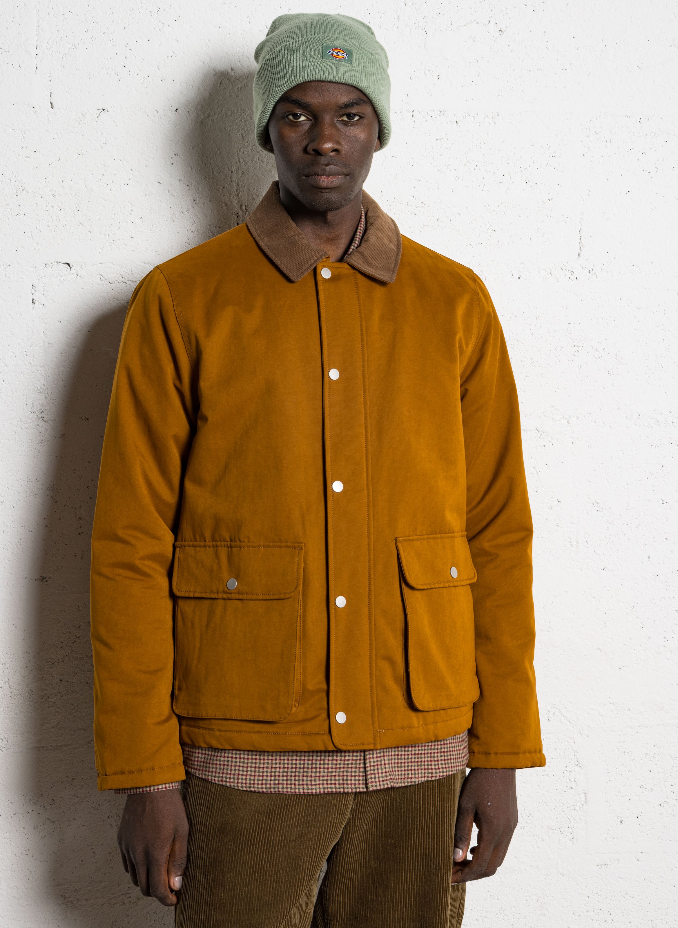 Veste col classique en coton mélangé LES DEUX Marron