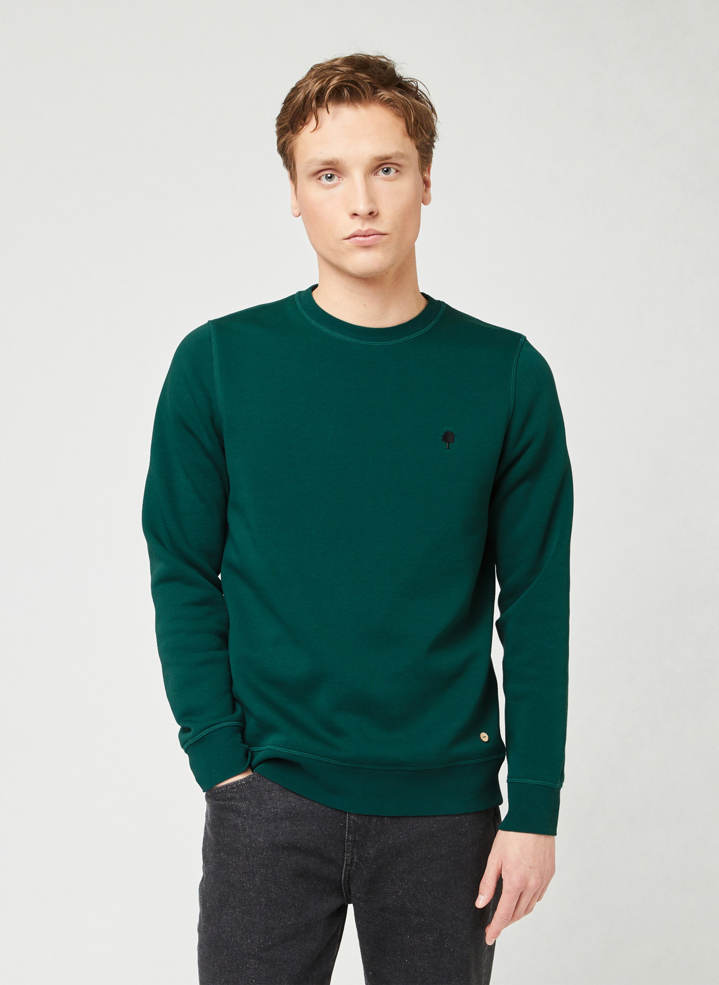 Gerader Strickpullover FAGUO Grun