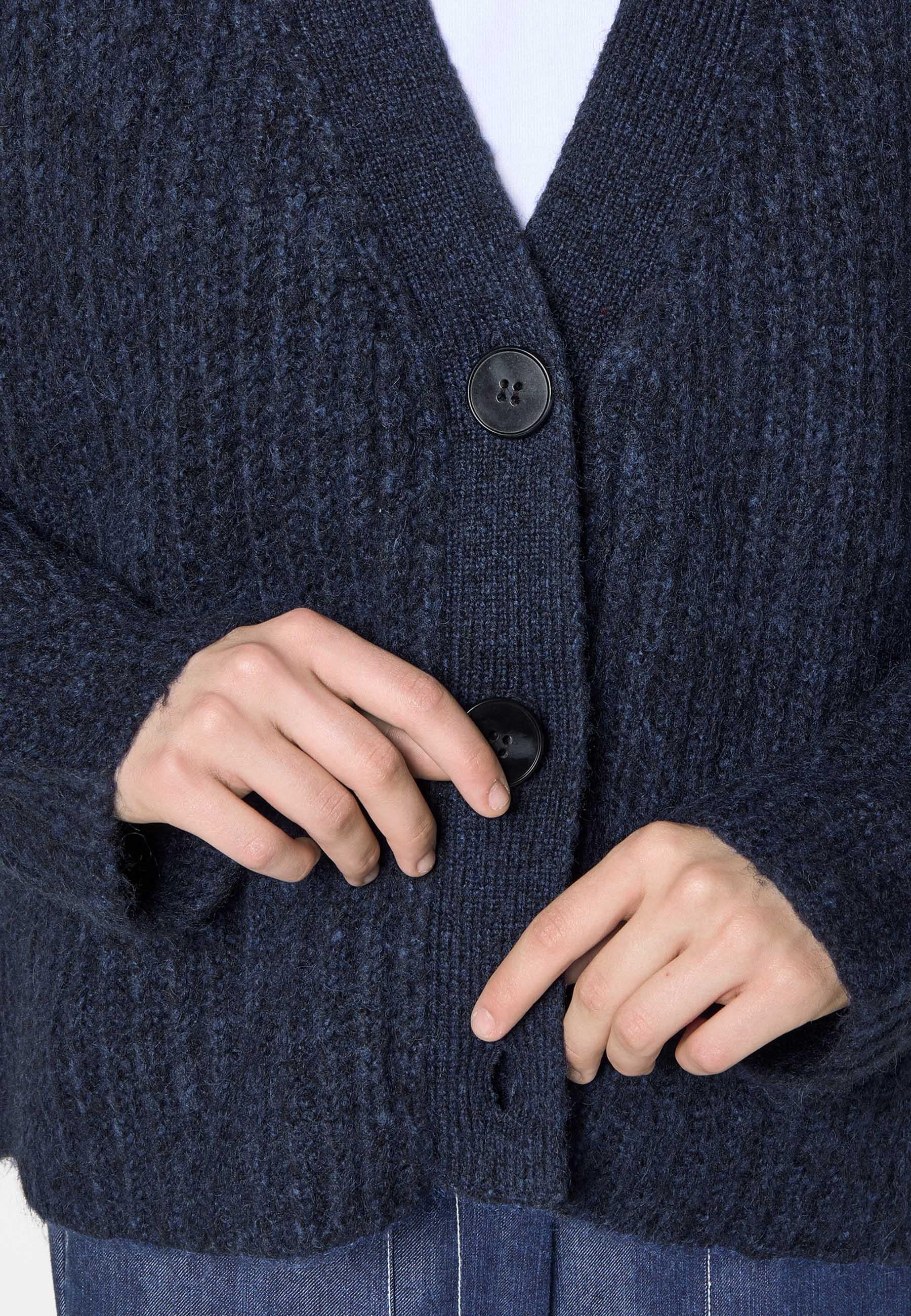 Oversized chunky knit vest RODIER Blue