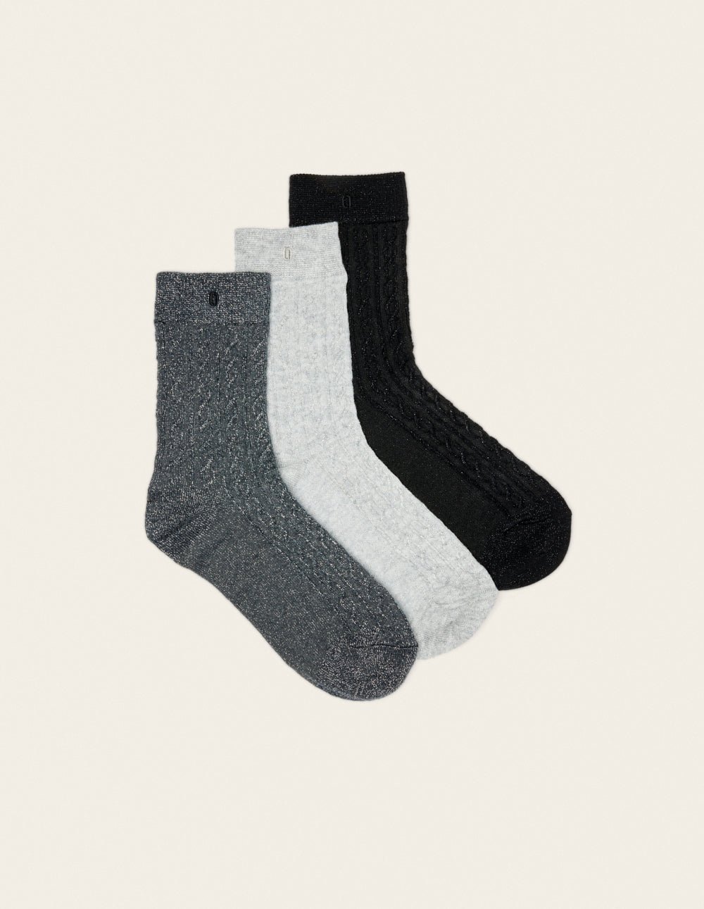 Pack of 3 pairs of socks ODAJE EX. M.MOUSTACHE Grey