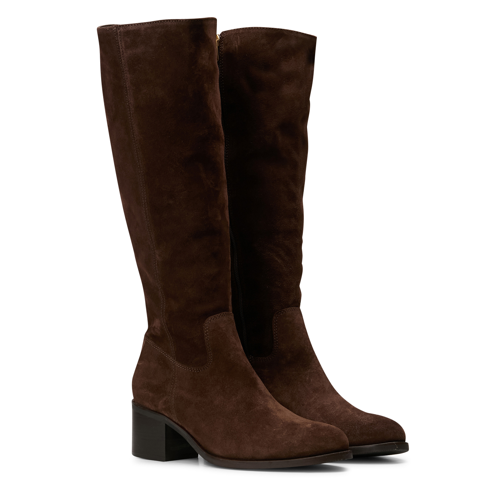 Heeled suede boots MELLOW YELLOW Brown