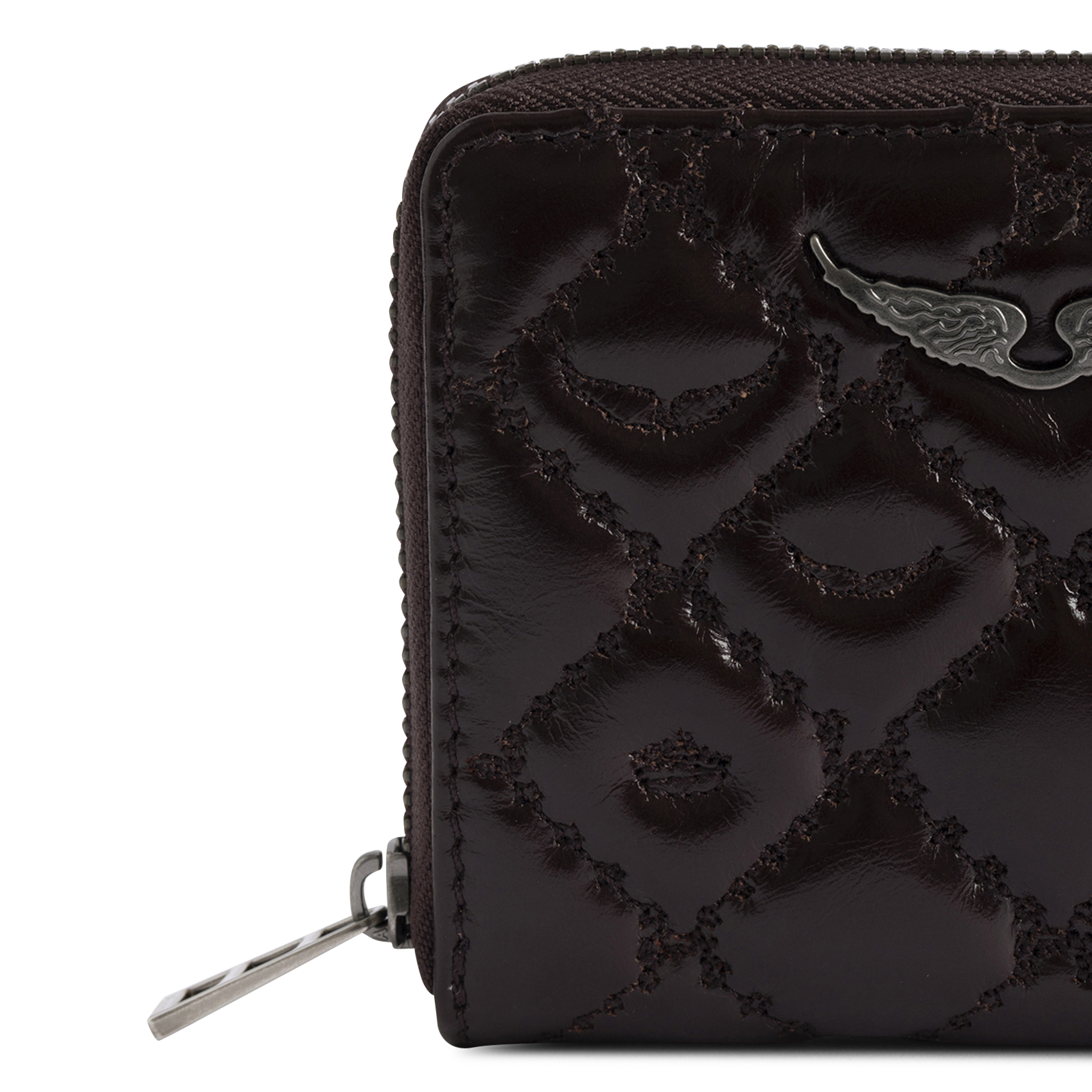 Portefeuille en cuir matelassé ZADIG&VOLTAIRE Marron