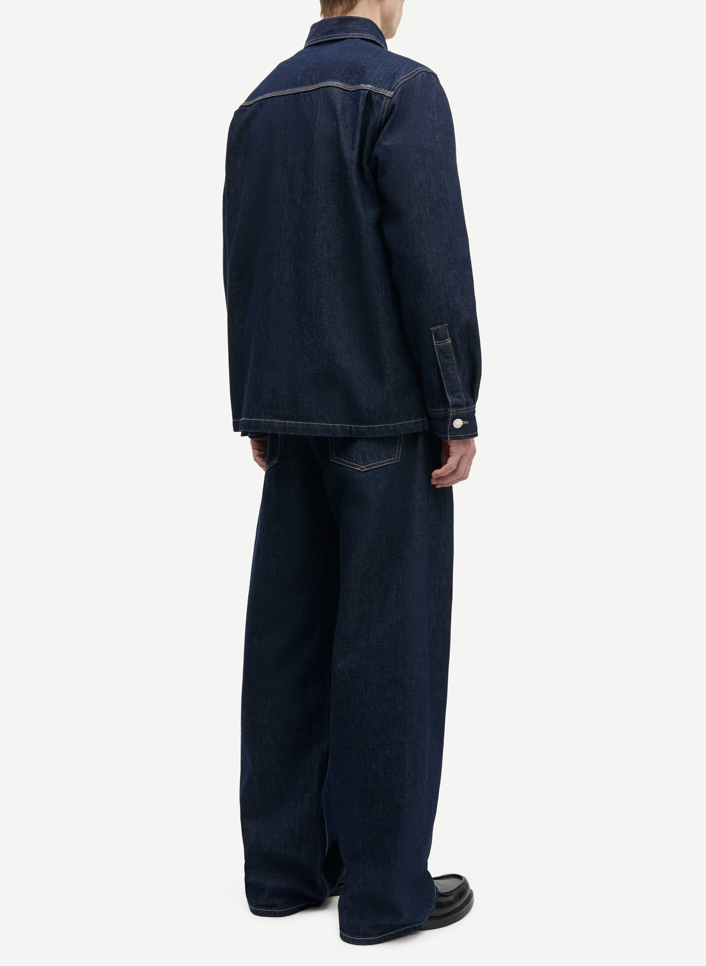 Straight organic cotton denim jacket SAMSOE SAMSOE Blue