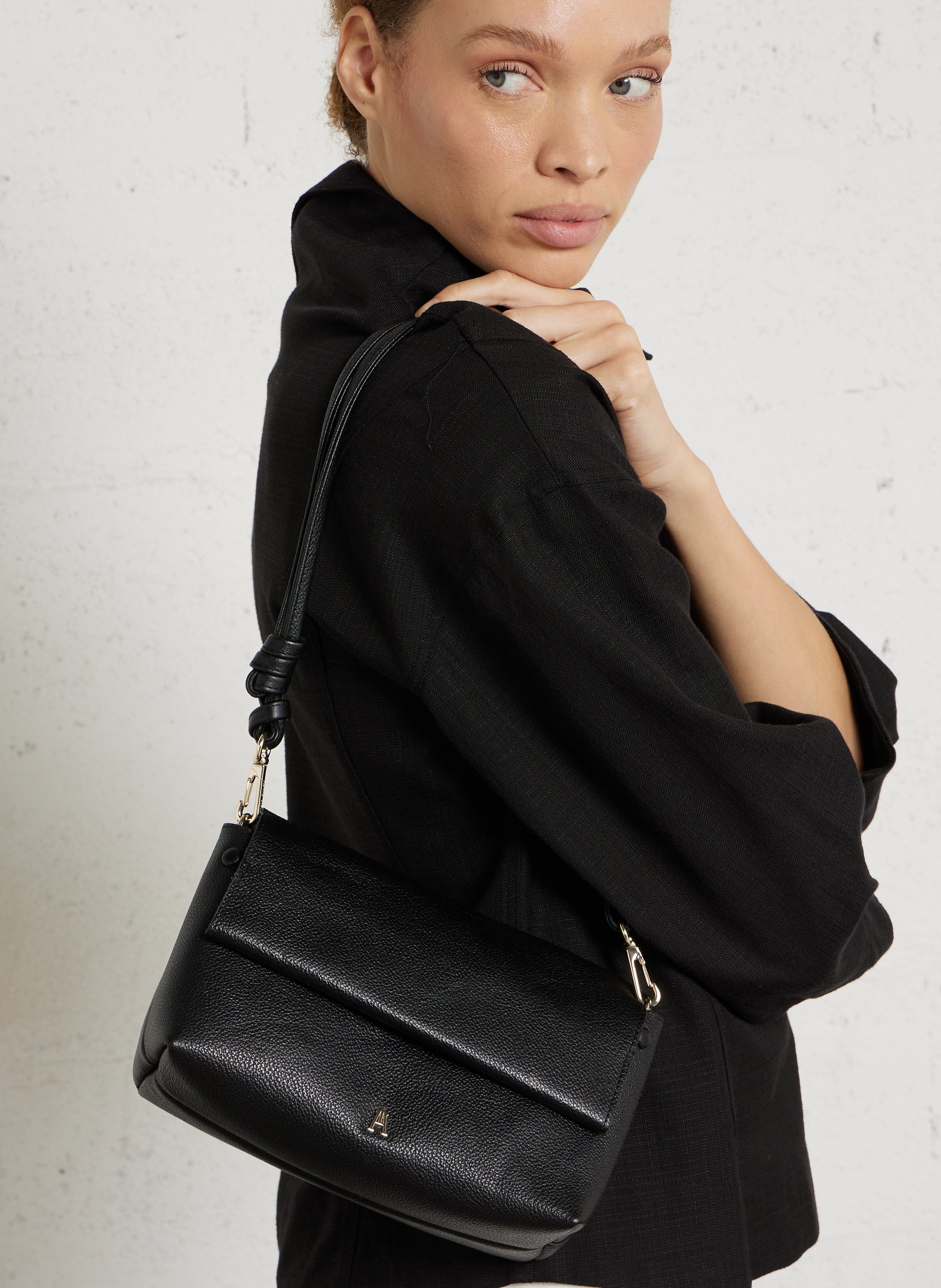 Sac bandoulière en cuir CRAIE STUDIO Noir