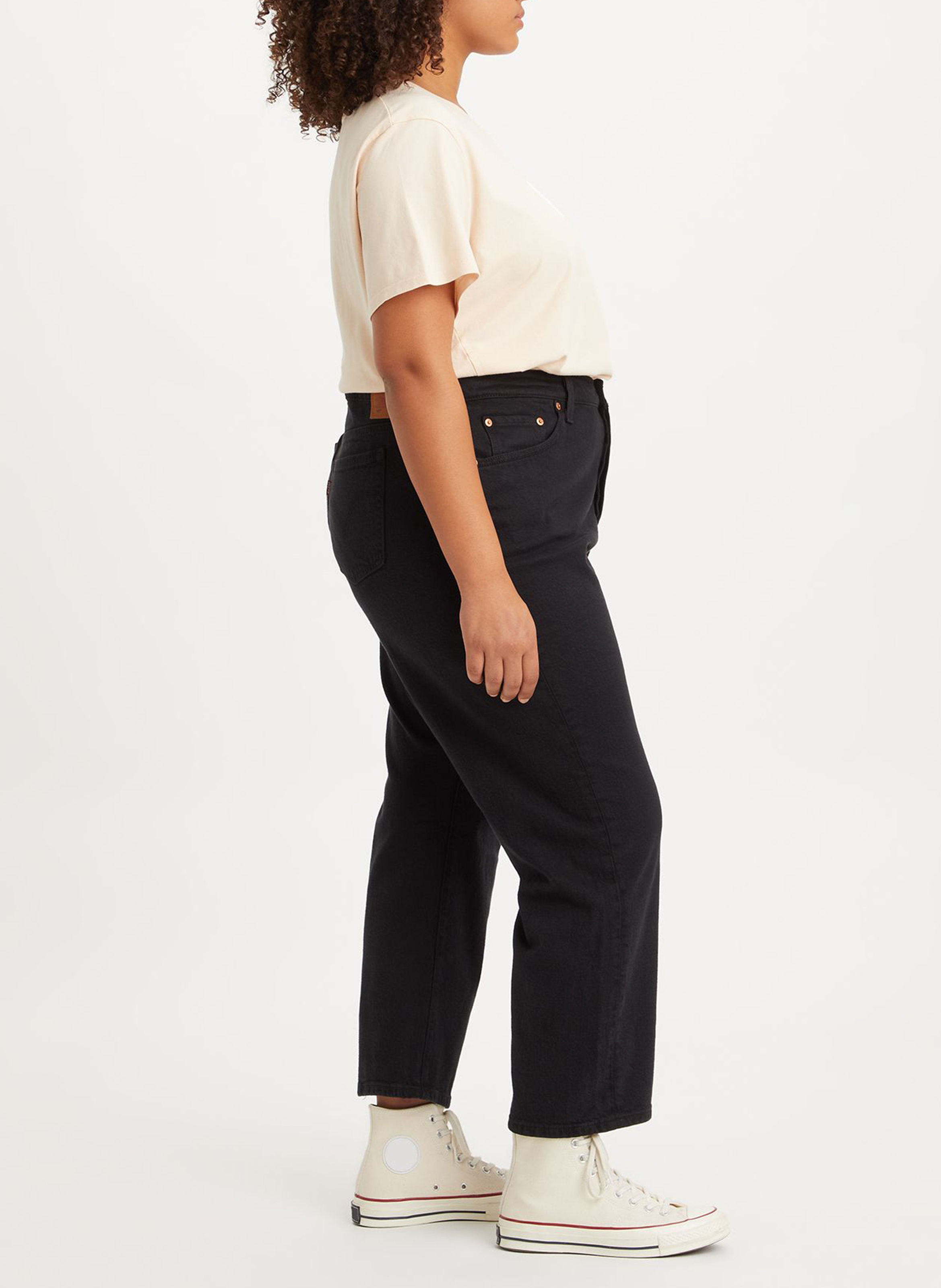 High-rise straight-leg jeans LEVI'S Black