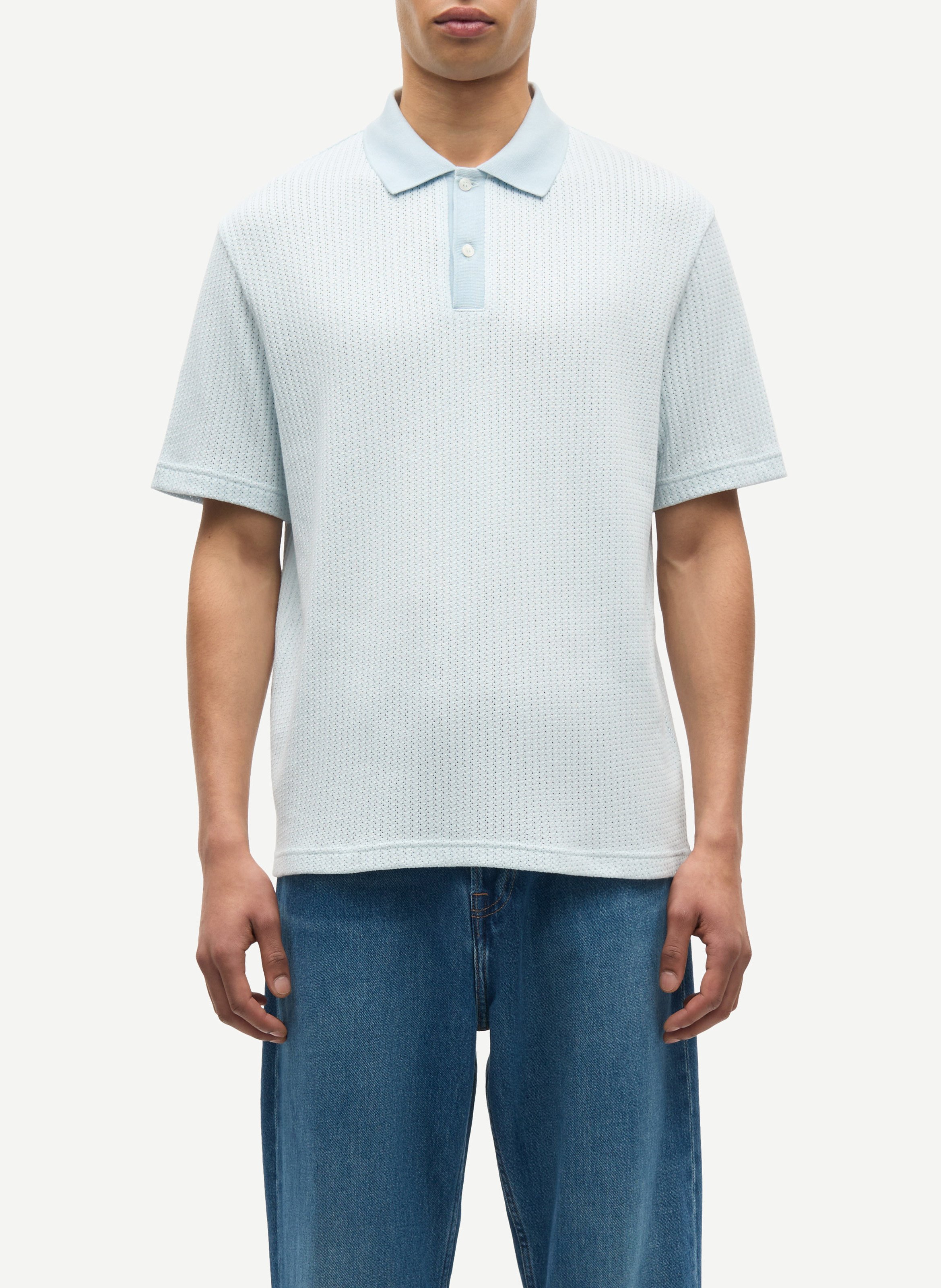 Polo droit en coton bio SAMSOE SAMSOE