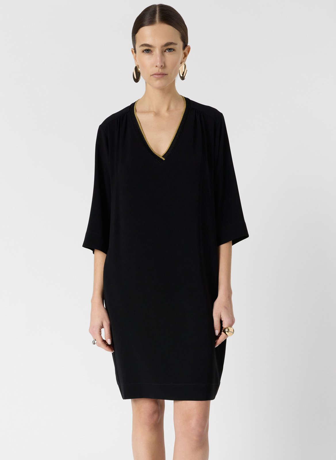 Robe courte col V GERARD DAREL Noir