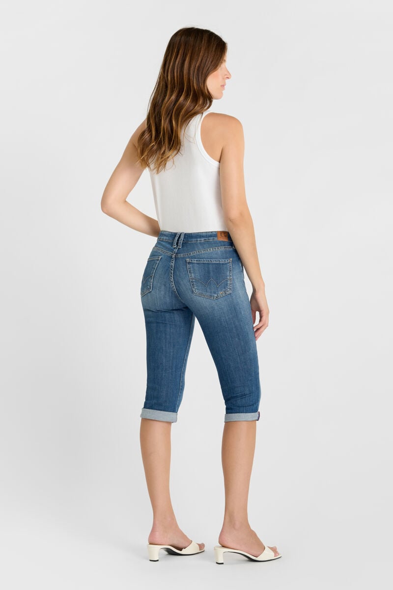 Capri cropped jeans LE TEMPS DES CERISES Blue