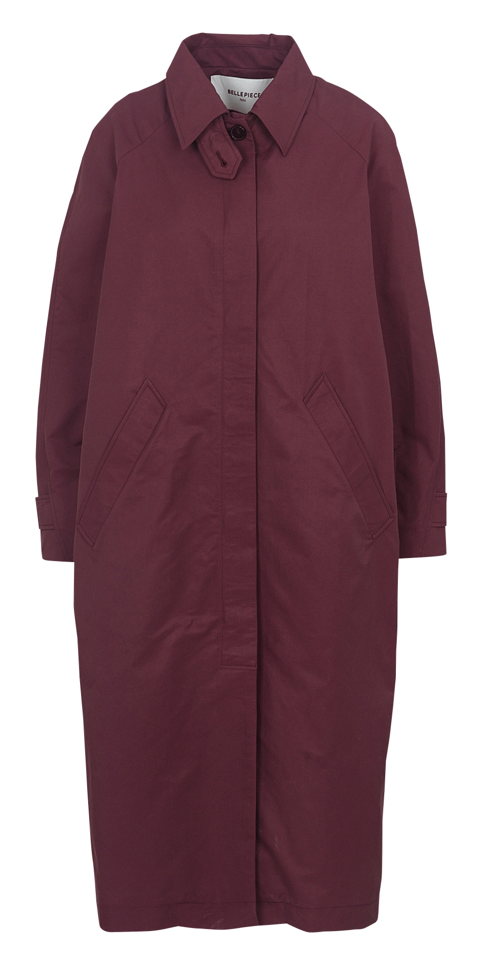 Oversized long trench coat BELLEPIECE Pink