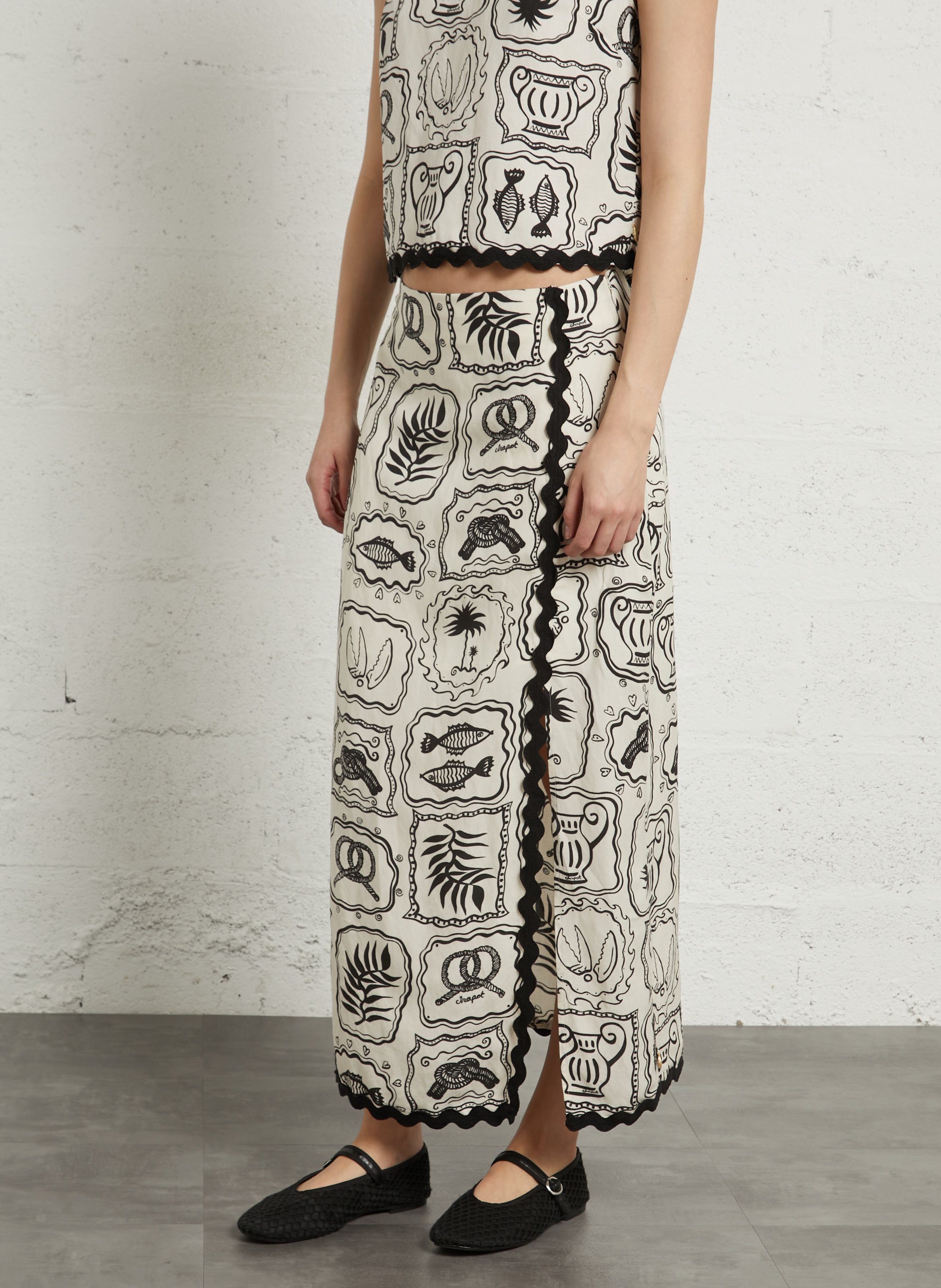 Korte rok met print FABIENNE CHAPOT Wit