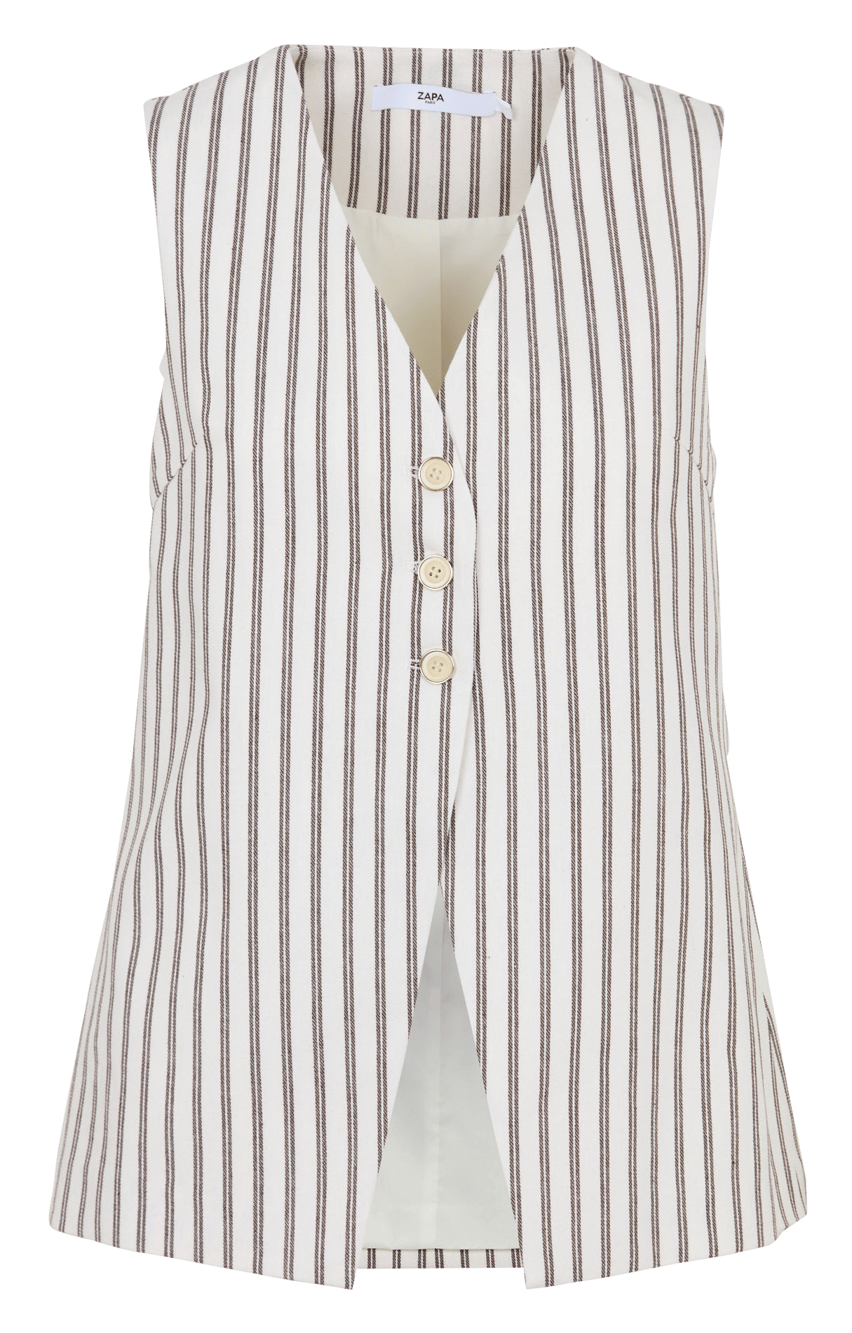 Gilet évasé en coton mélangé ZAPA Blanc