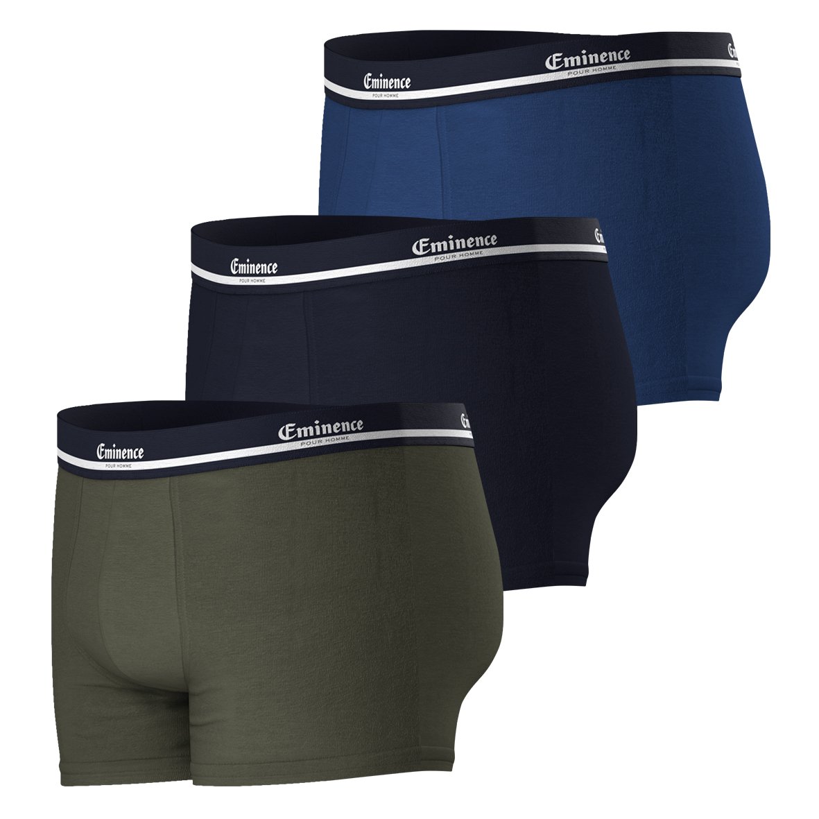 Pack of three boxer shorts EMINENCE Khaki