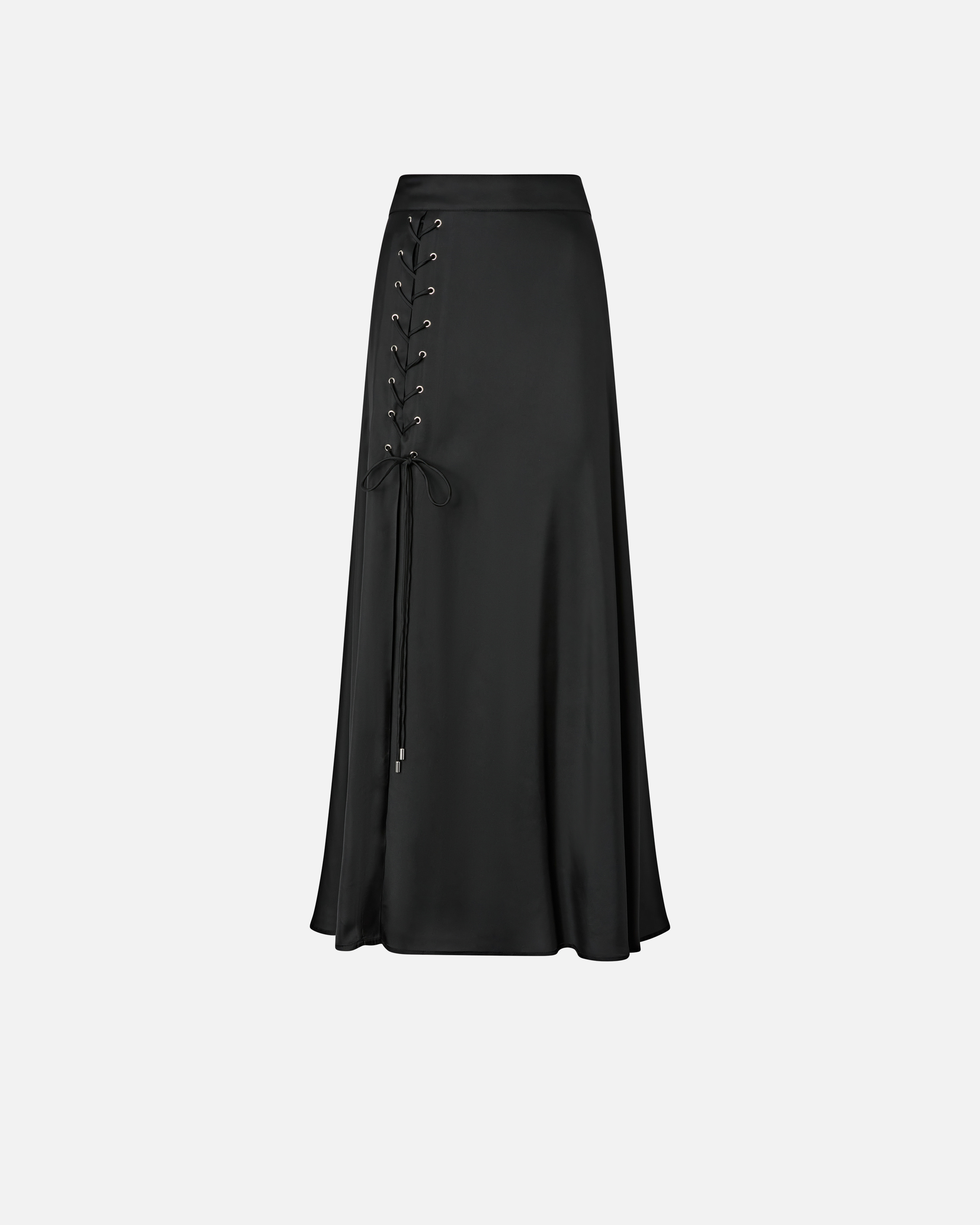 Long slit lace-up skirt PINKO Black