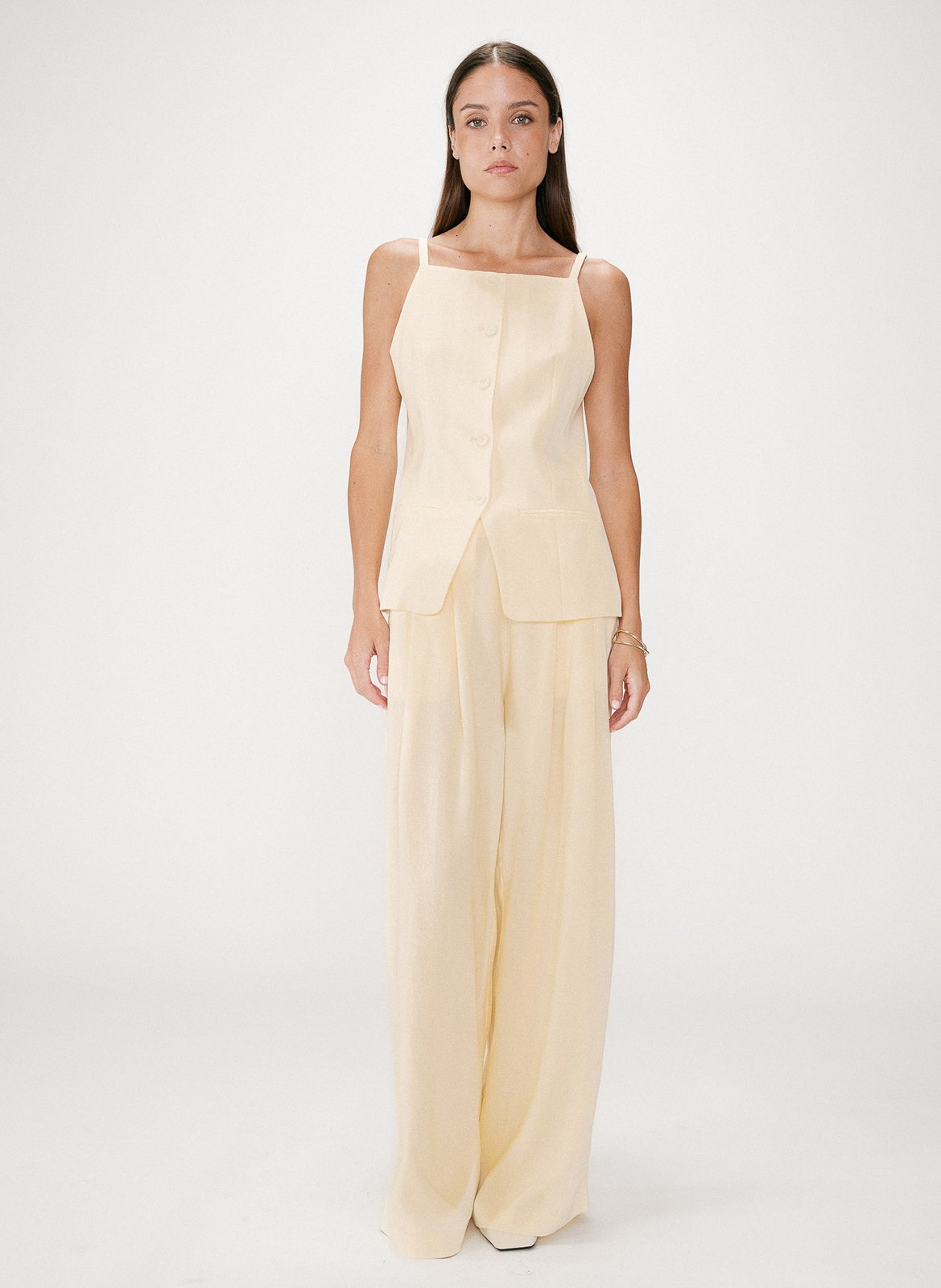 Square-neck top GRACE ET MILA Yellow