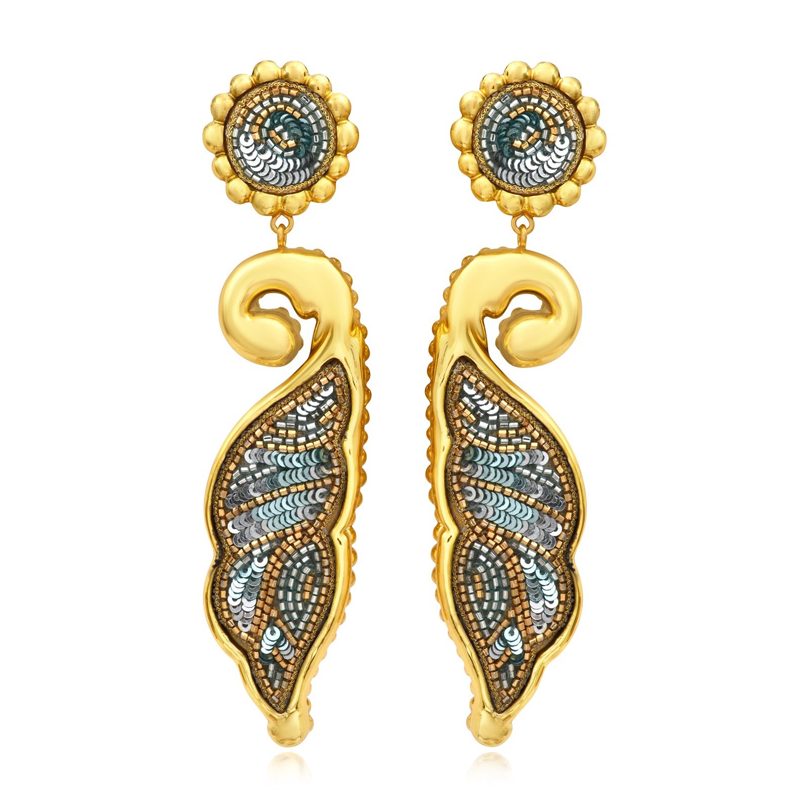 Boucles d'oreilles clip angèle longues SATELLITE PARIS