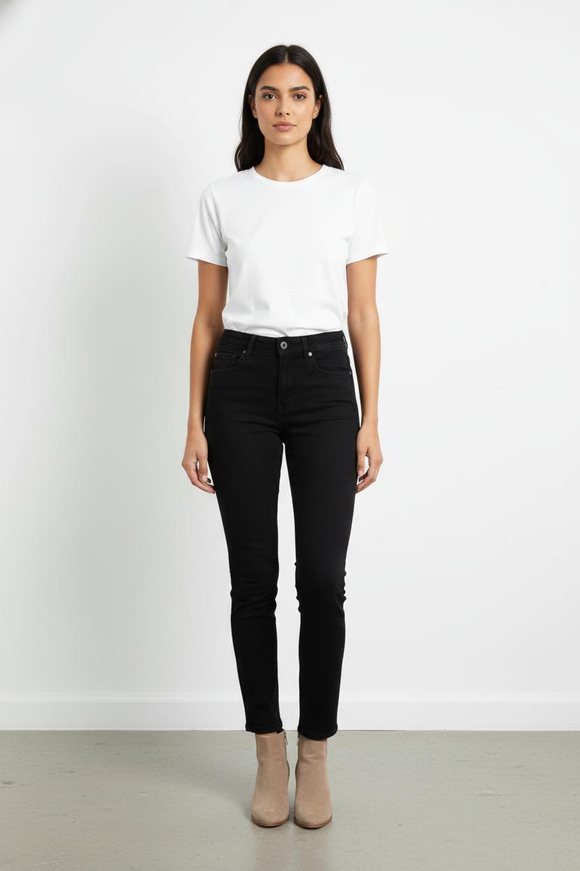 Cropped slim jeans with studs SEZANE - Seconde main Black
