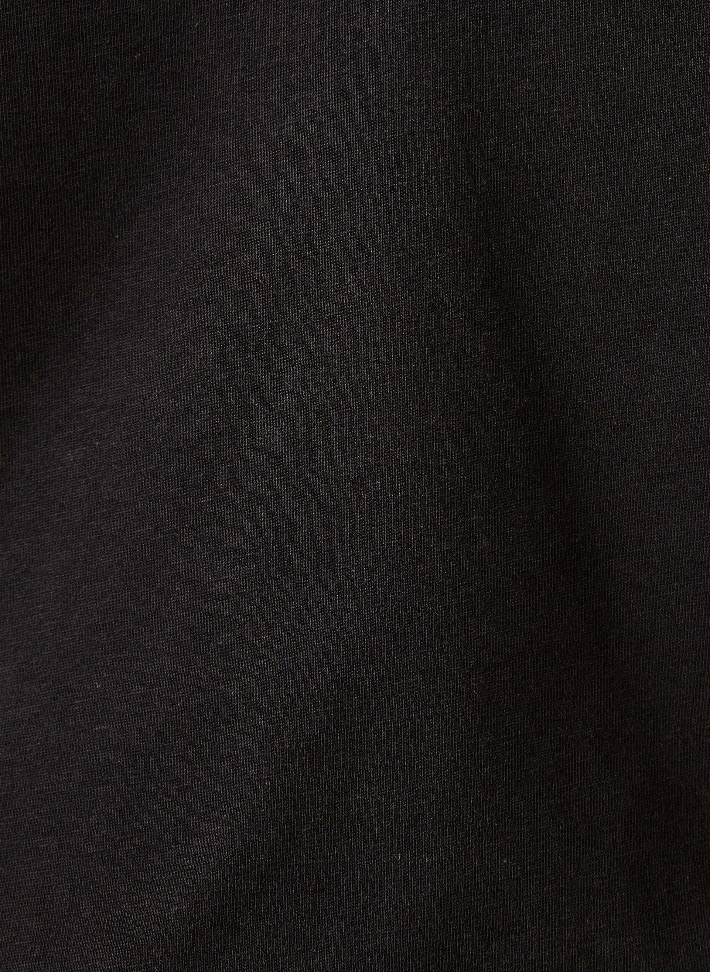 Oversized organic cotton T-shirt LA FEE MARABOUTEE Black