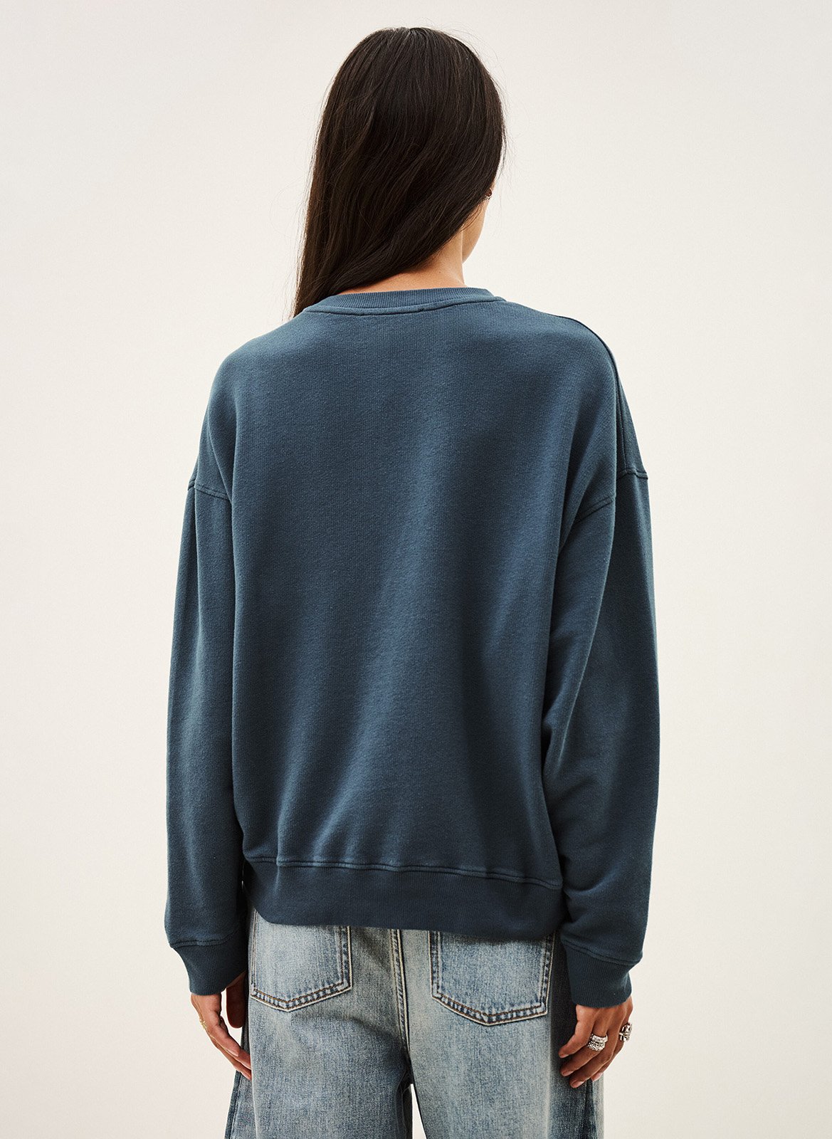 Sweat à logo imprimé en coton mélangé BA&SH Bleu