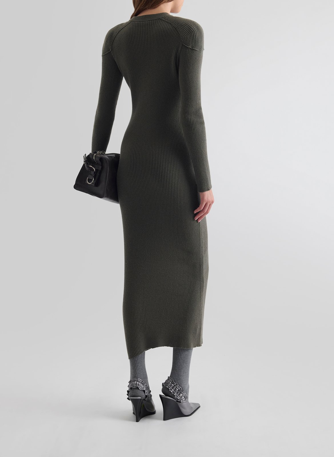 Langes Kaschmirkleid IRO Khaki