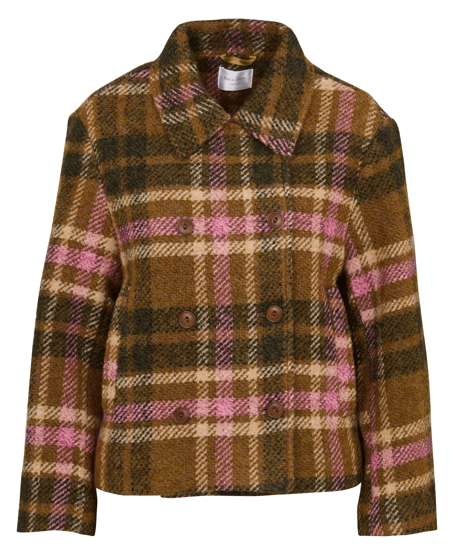 Cappotto corto a quadri tartan BELLA JONES Marrone