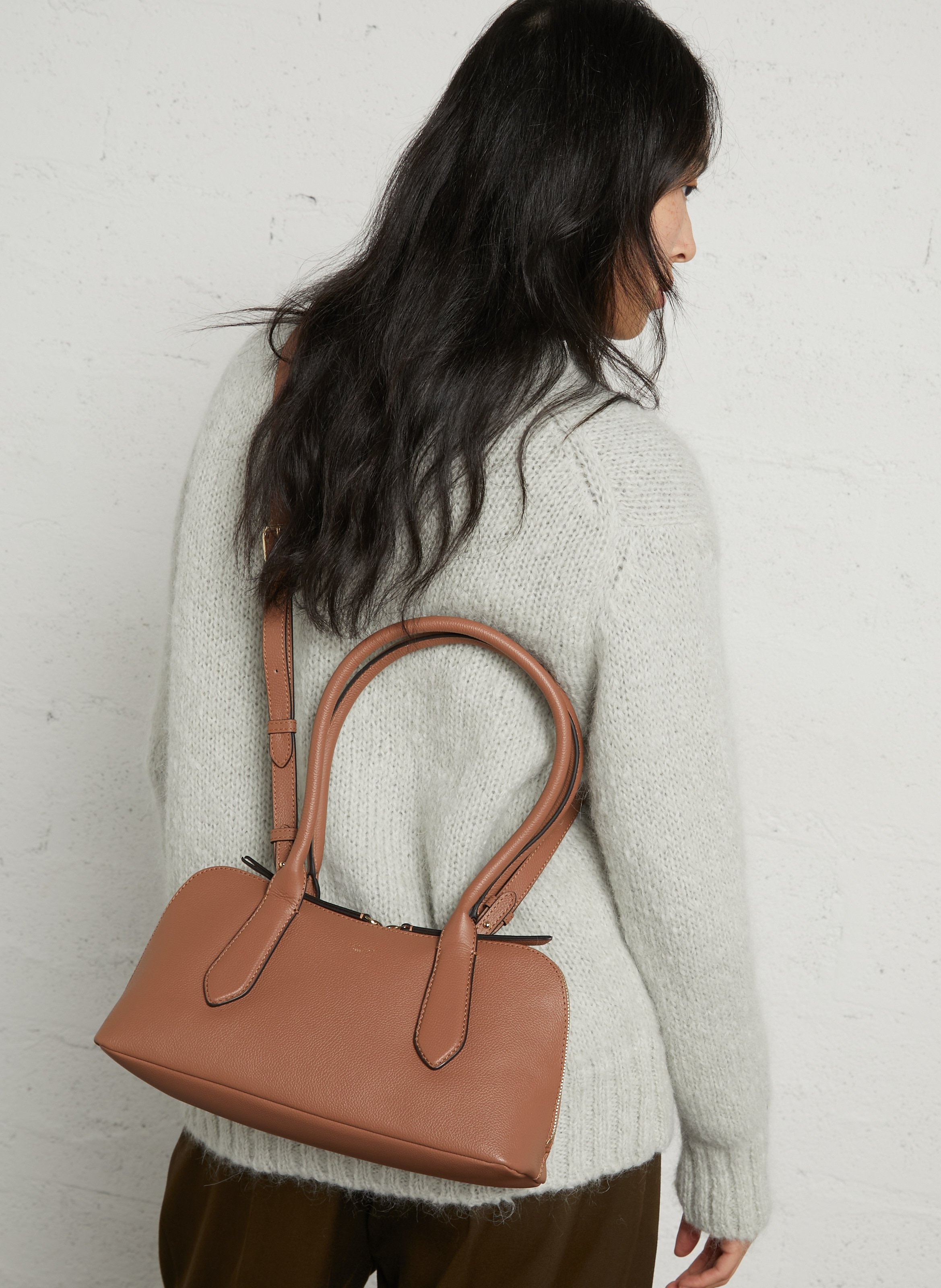 Bowlingtasche aus Leder LE TANNEUR Braun