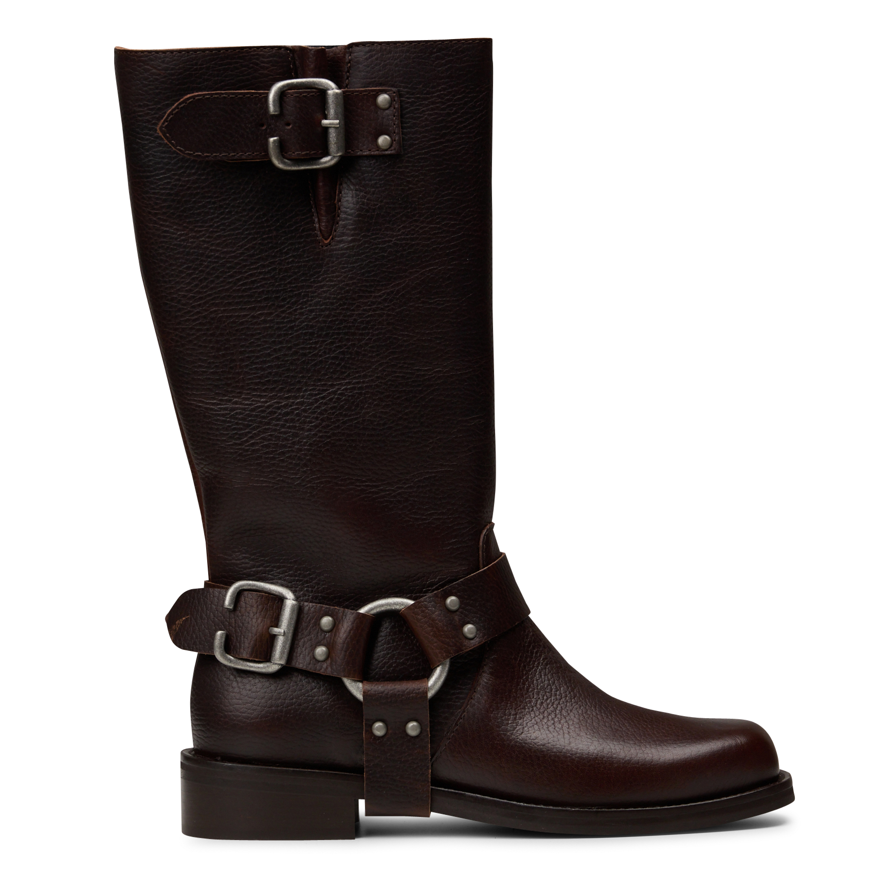 Buckled leather boots MELLOW YELLOW Brown