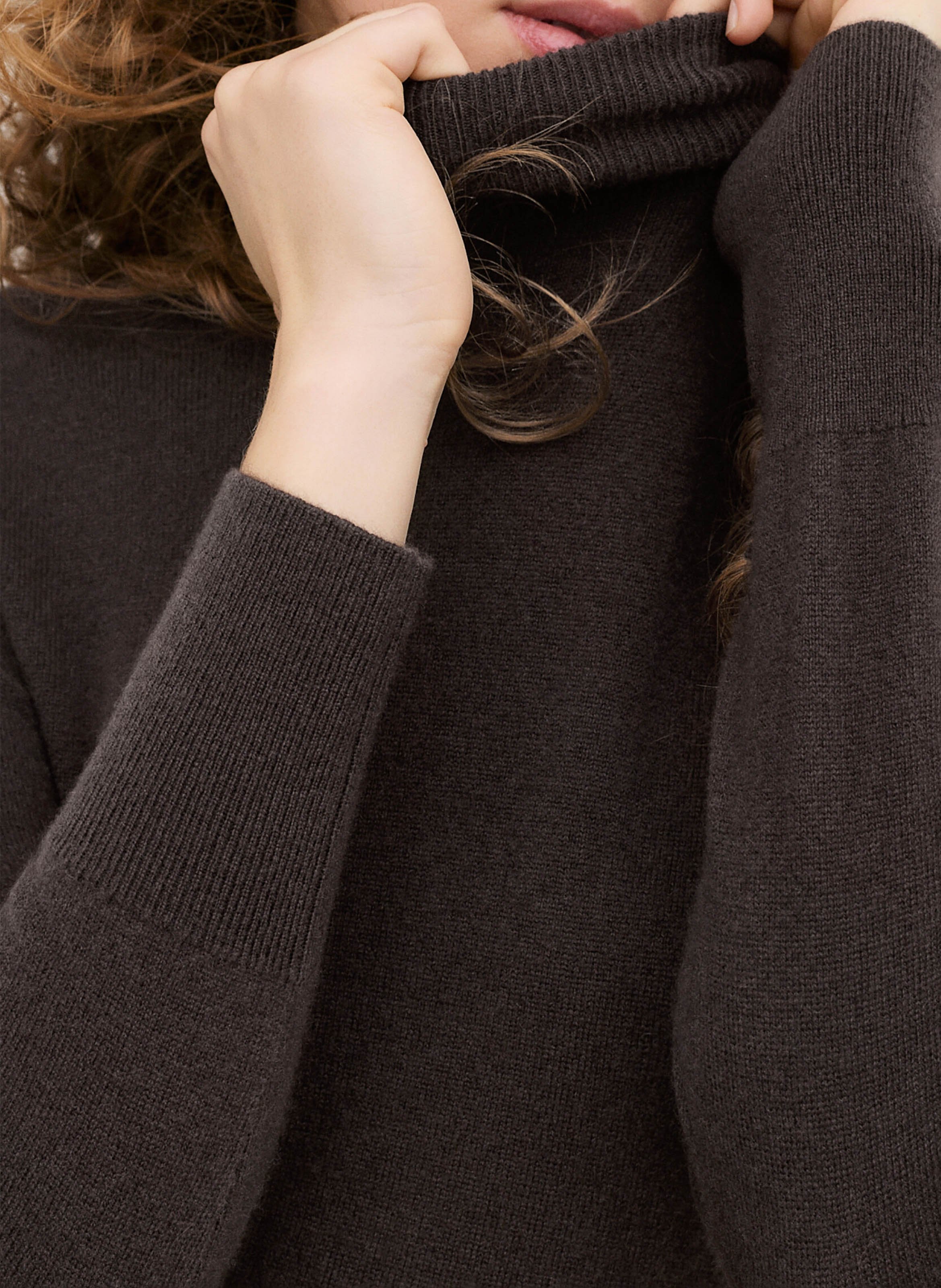Pull col roulé en cachemire | Marron CAROLL Femme