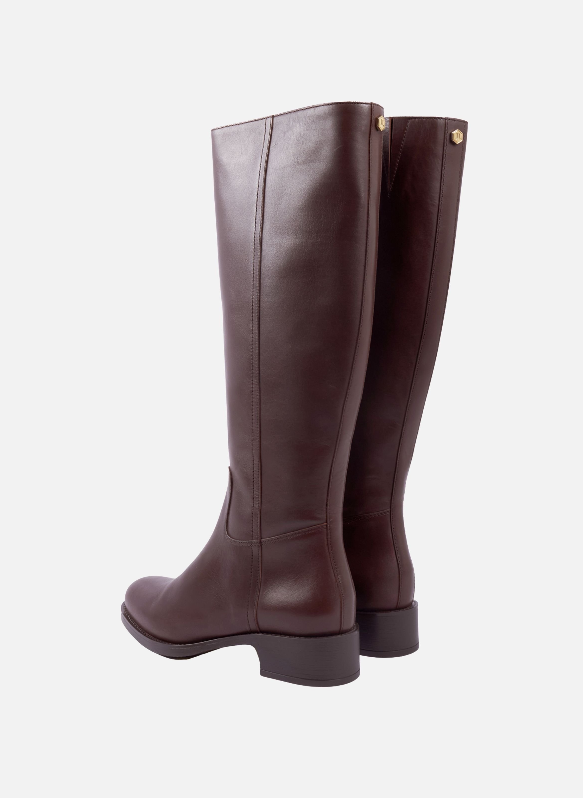 BOTTES PLATES LÉONIE in leather | Brown JULES & JENN Women