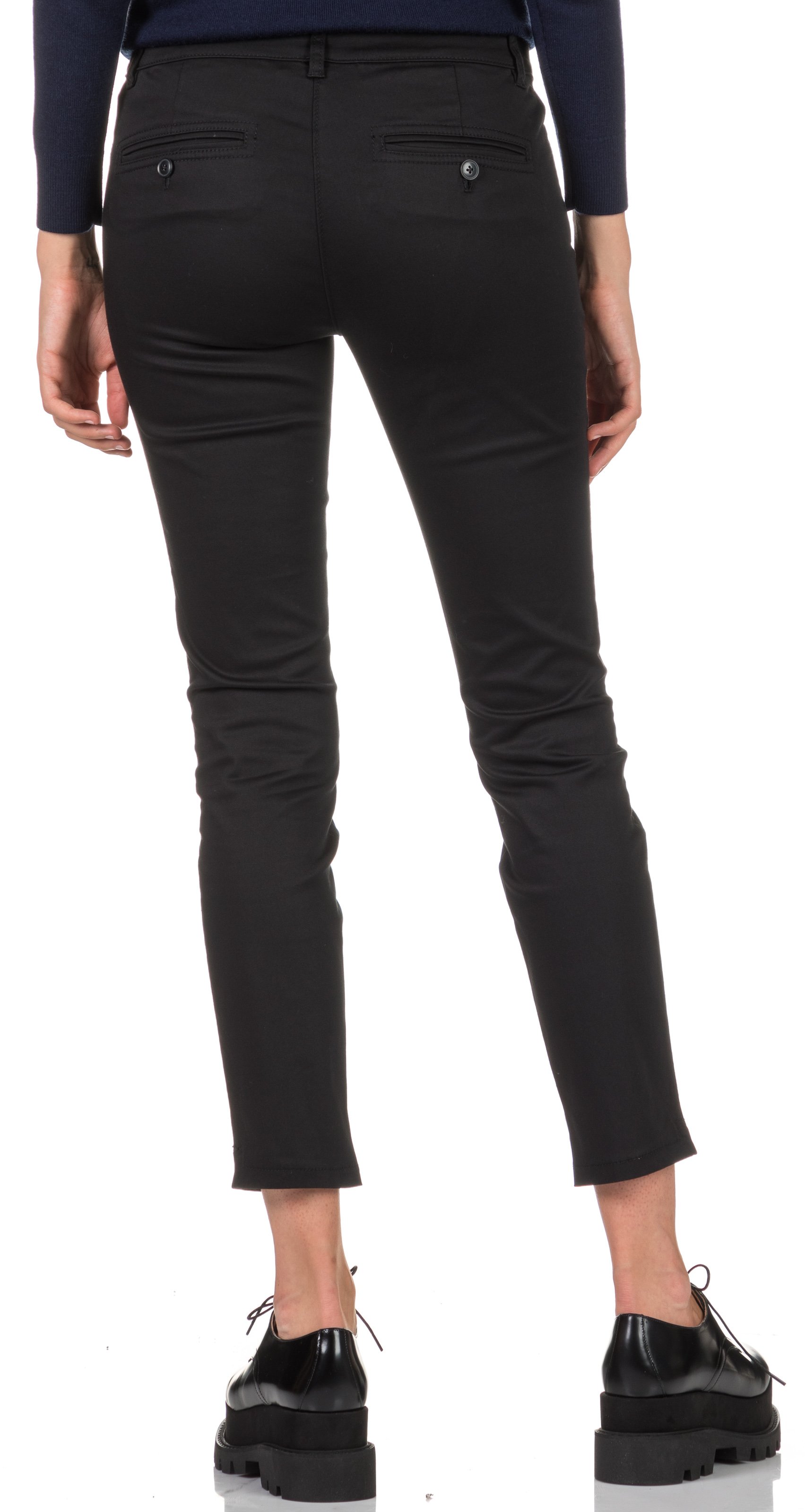 Pantalón slim tobillero de algodón MARC O'POLO Negro