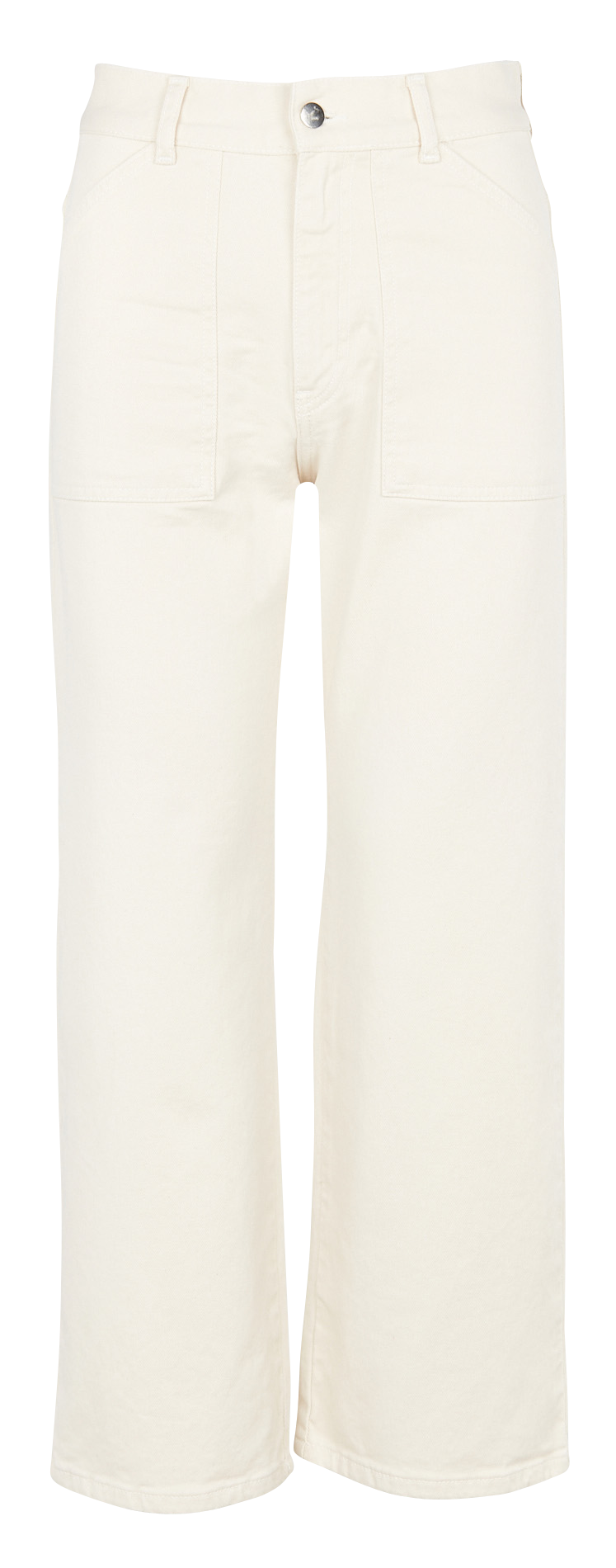 Cropped stretch cotton jeans ACQUAVERDE White