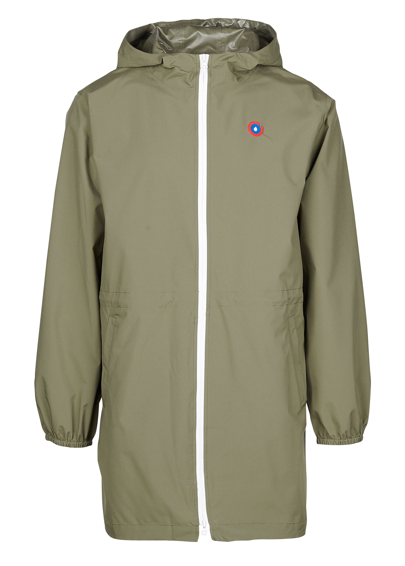 Imperméable long à capuche convertible AMELOT Kaki