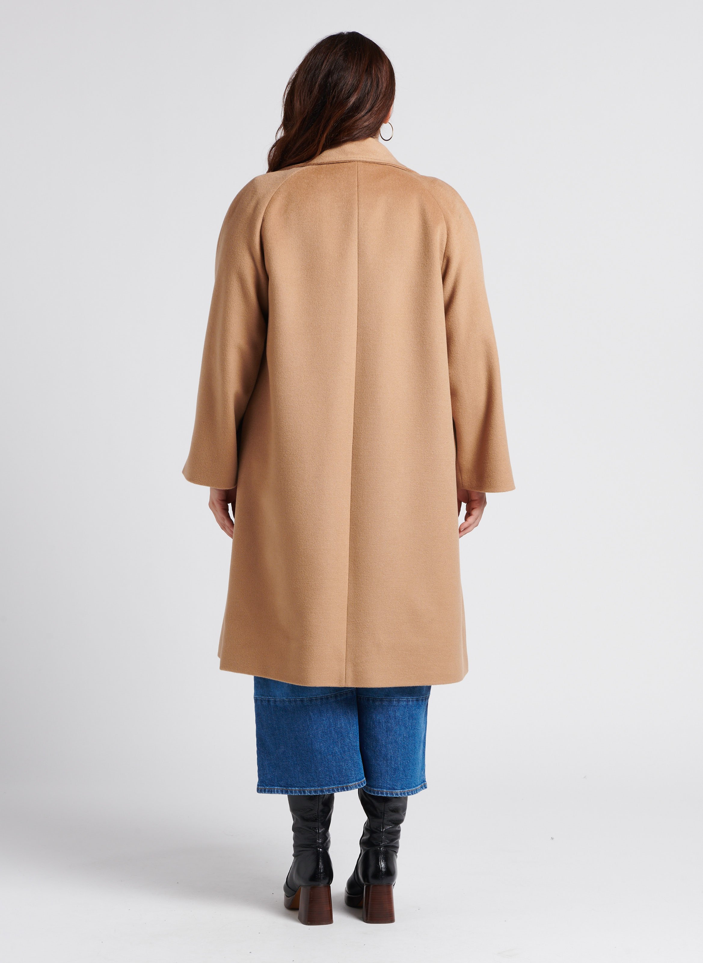 High-waisted wide-leg cotton-blend jeans PERSONA by Marina Rinaldi Blue