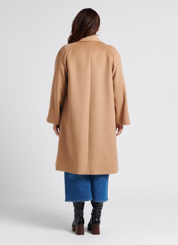 Gebreide trui met opstaande kraag | materiaalblend | Groen by PERSONA by Marina Rinaldi Gebreide trui met opstaande kraag | materiaalblend Groen