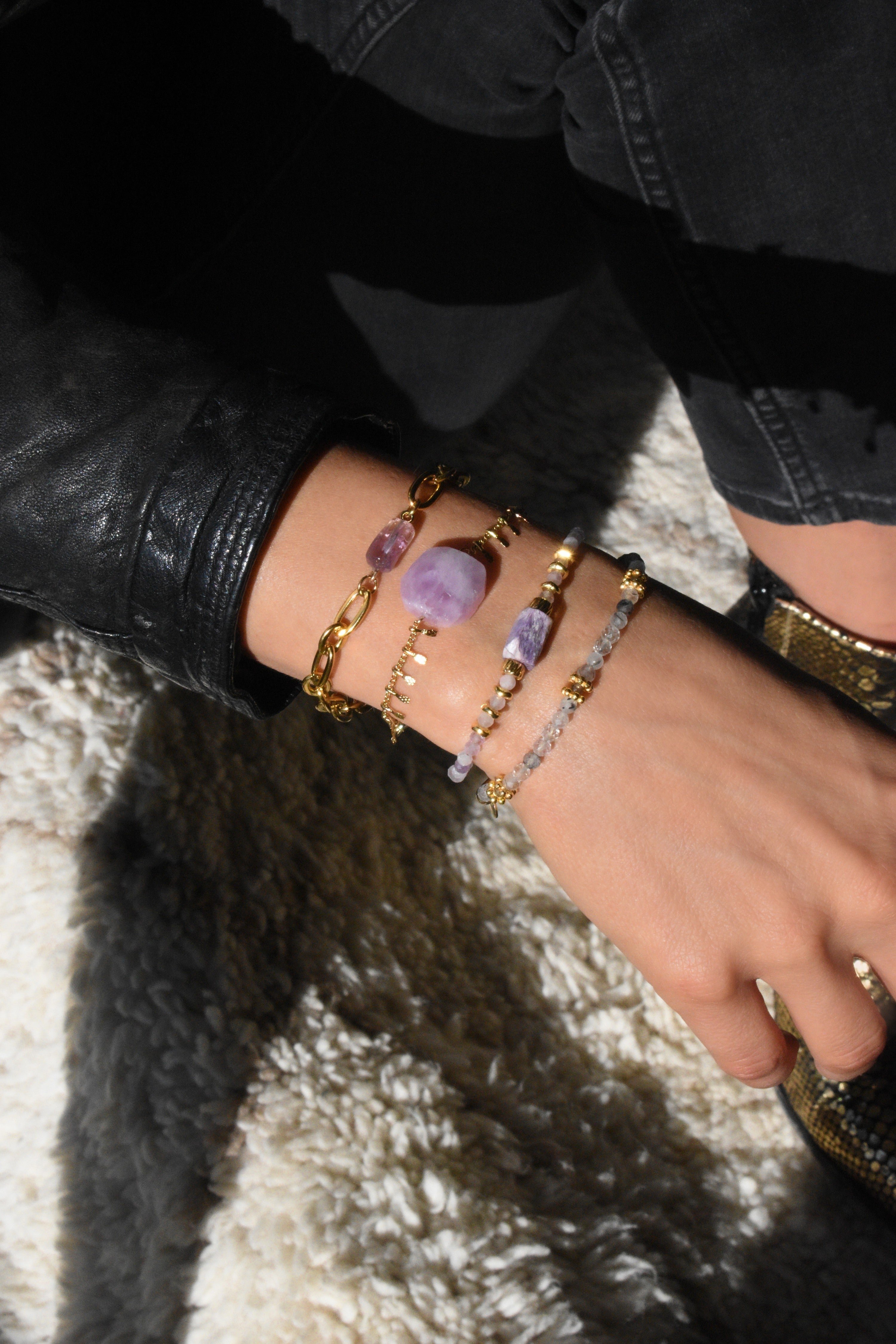 Aquamarine bracelet GINANDGER Green