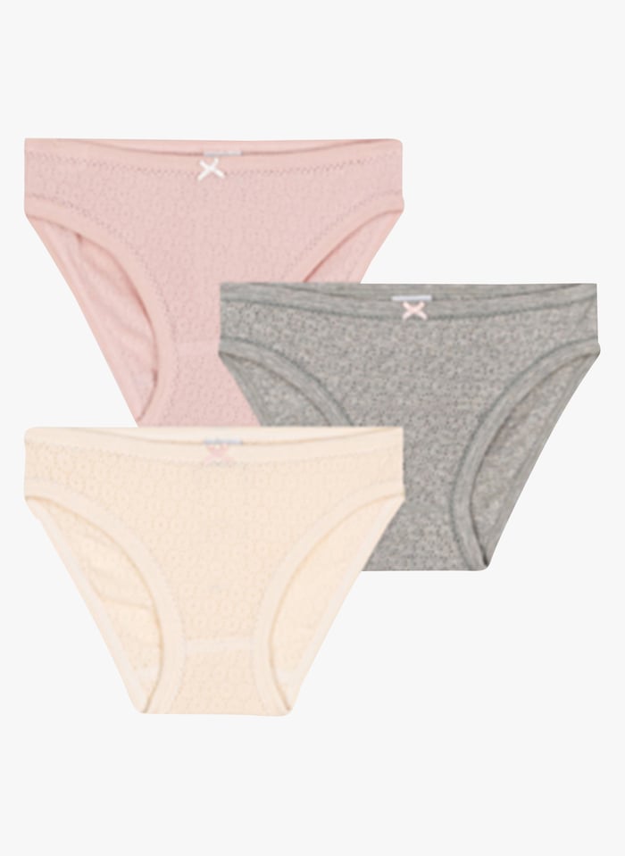 Lot De 3 Culottes En Coton Ajour Variante 1 Petit Bateau Enfant