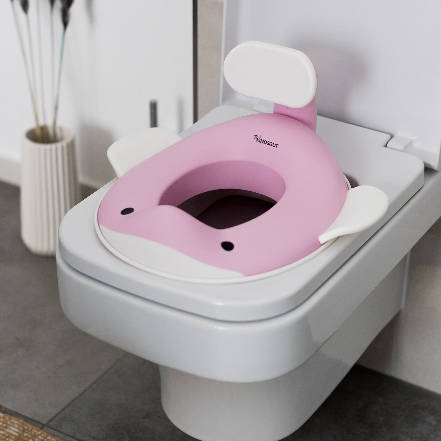Whale kids' toilet seat KINDSGUT Pink