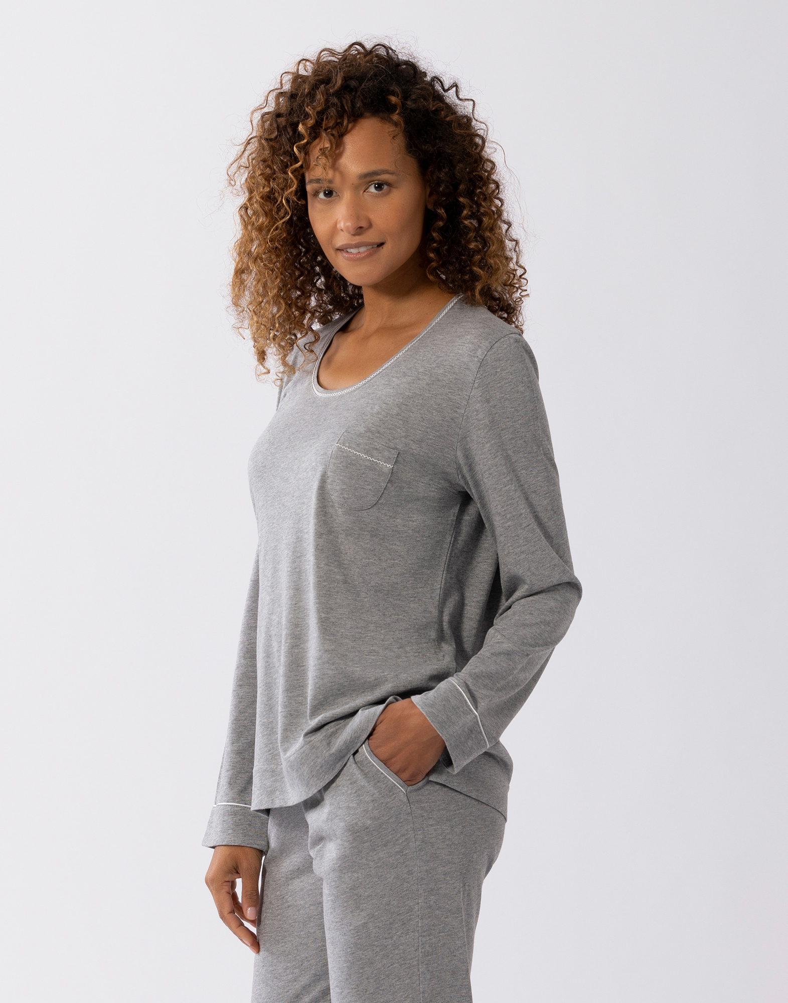 Cotton modal pajamas LE CHAT Grey