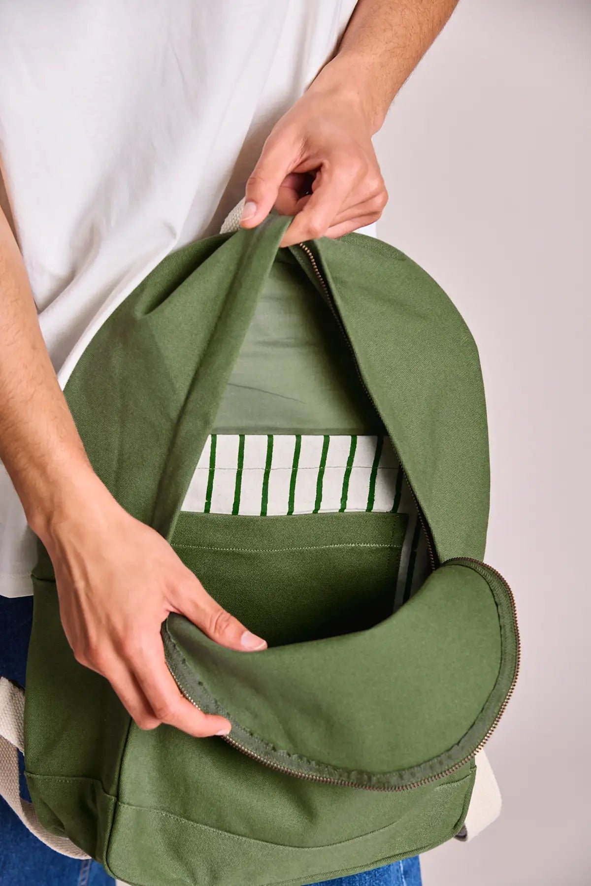 Cotton backpack HINDBAG Khaki